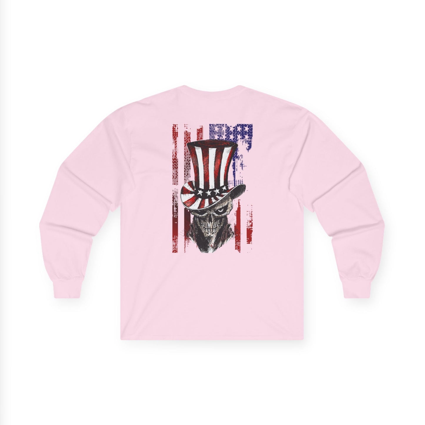 Patriotic Skull Long Sleeve Tee The Devil's Pickle