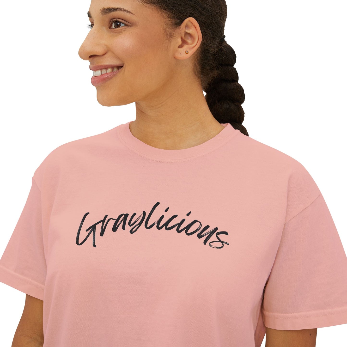 Women's Boxy Tee " Graylicious" Grayceful LLC