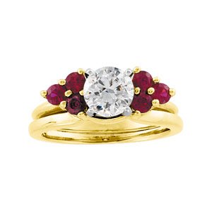14K Yellow Natural Ruby Wrap-Style Enhancer Ring Ethereal Legacy Boutiques