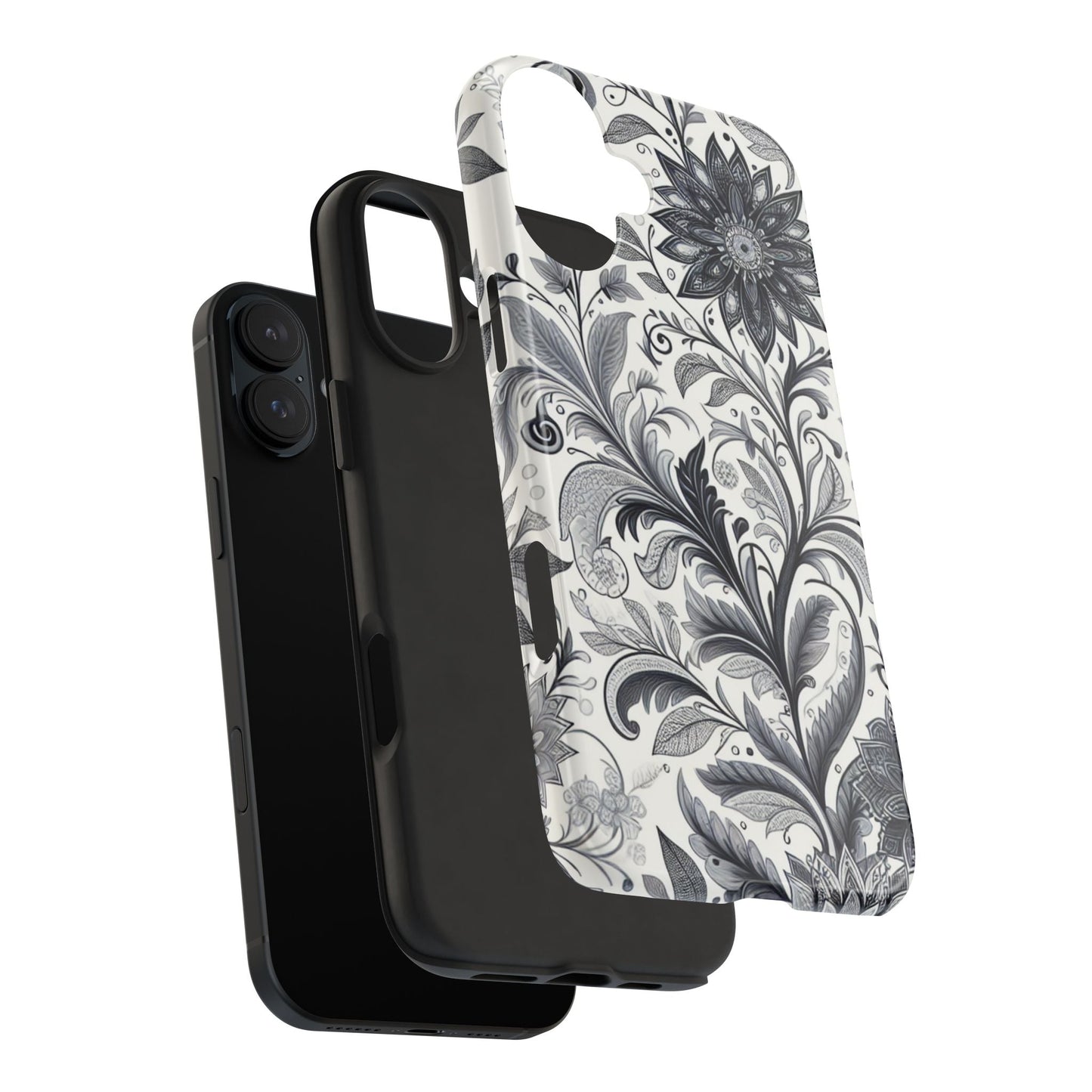 Floral Tough Phone Cases, Durable Phone Cover, Stylish Floral Design, Gift for Her, Trendy Tech Accessories, Birthday Present Grayceful LLC