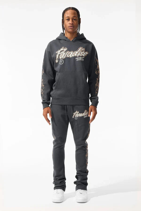 Jordan Craig Paradise Tour Fleece Stacked Joggers - Charcoal Denim Exchange