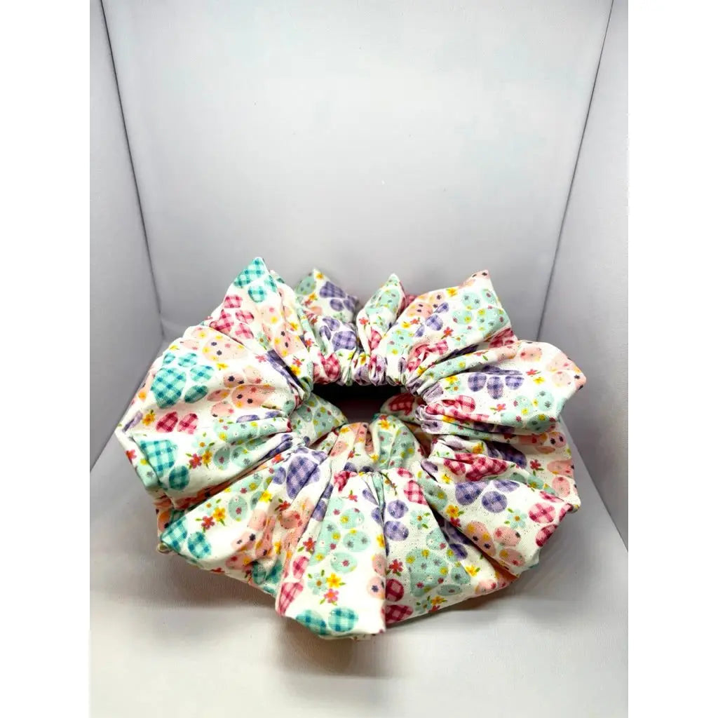 Pastel Paw Prints Spring Scrunchie Enchanted Scrunch