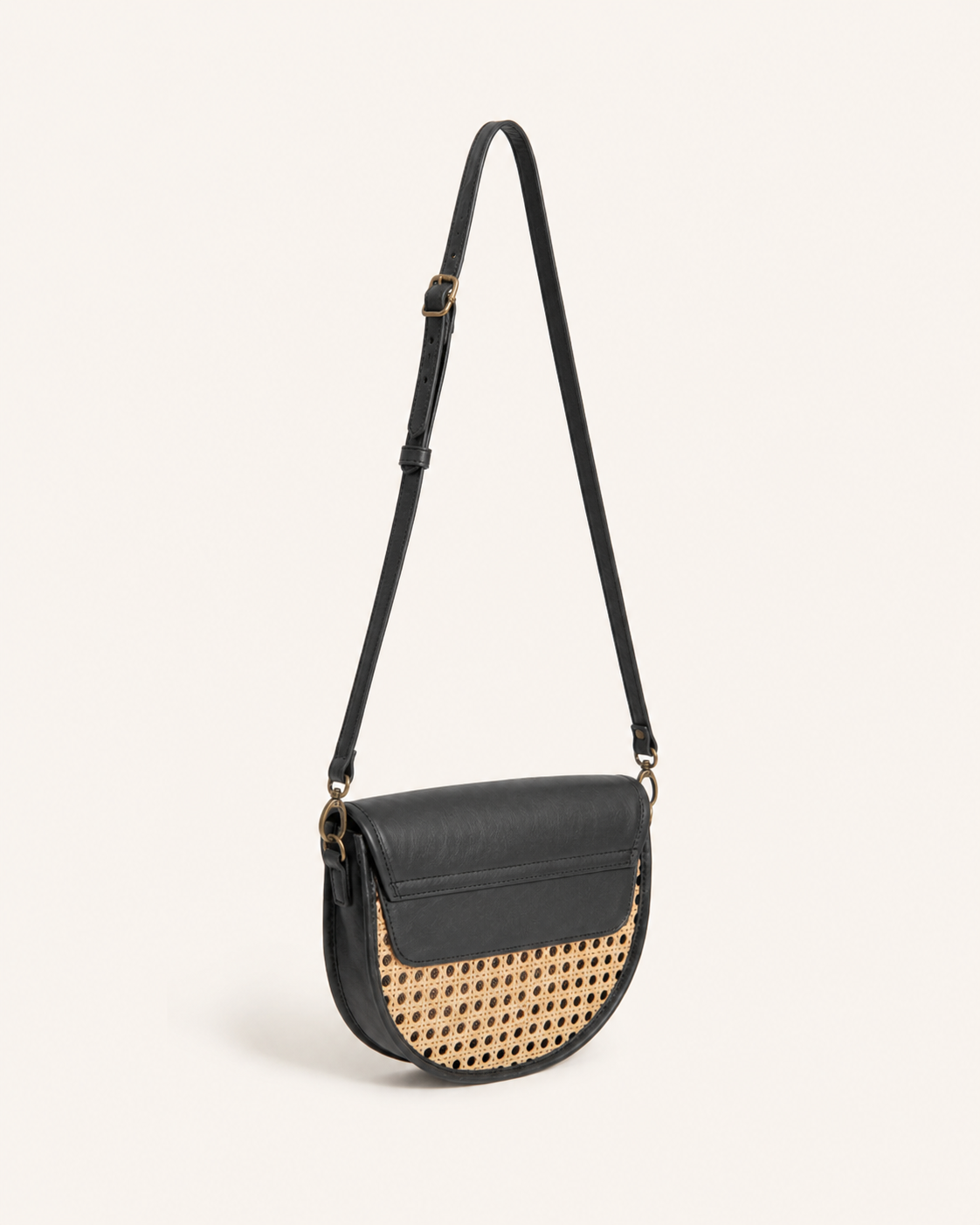 Raja Leather and Cane Crossbody Village Thrive