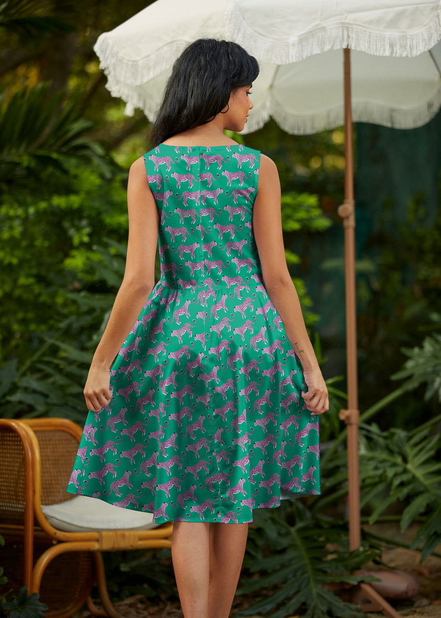 Leopard Vintage Dress Retrolicious