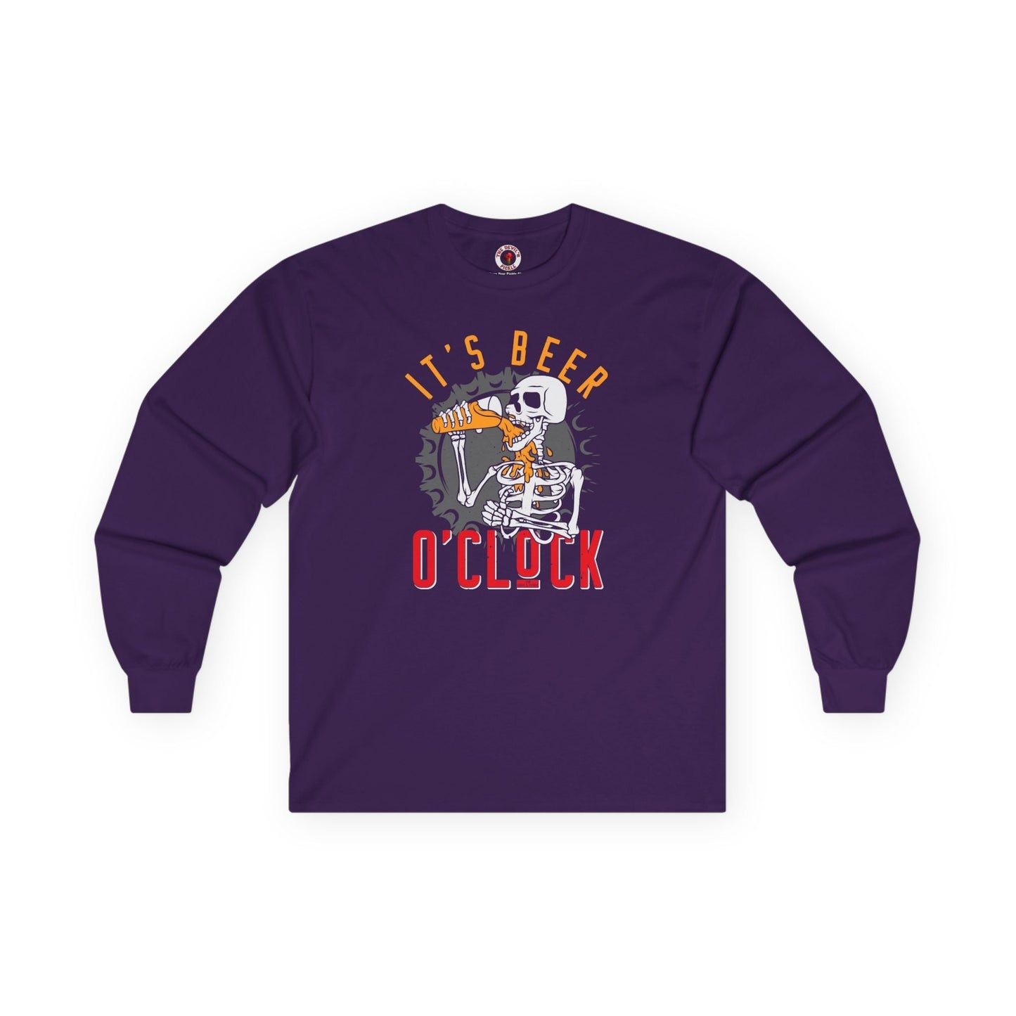 It's Beer O'Clock Skeleton Long Sleeve Tee The Devil's Pickle