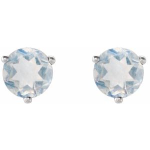 Platinum Natural Blue Sheen Moonstone Earrings Ethereal Legacy Boutiques