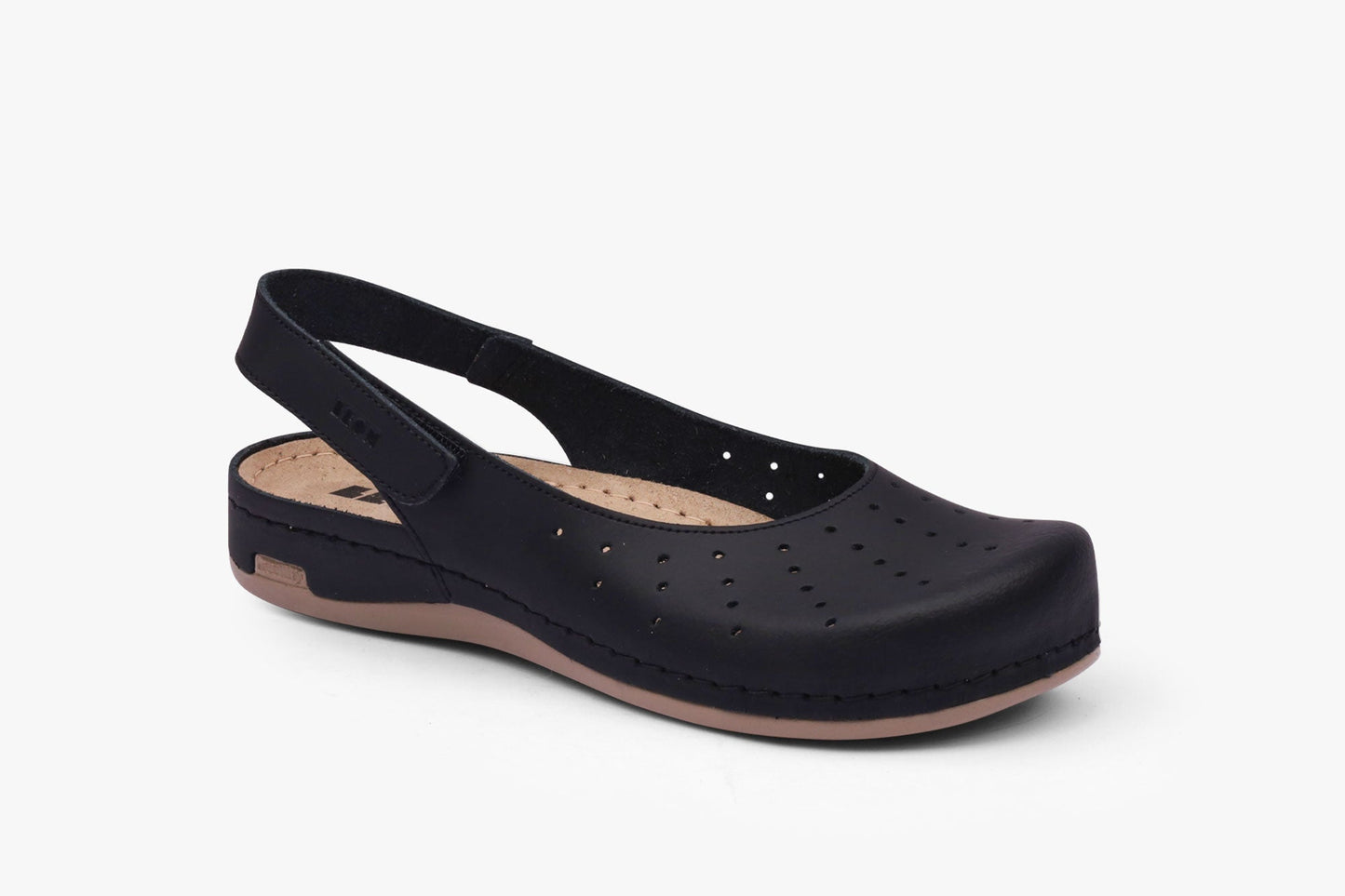 Nana by LEON- Women’s Leather Sandal- Open Heel and Velcro Ankle Strap LEON Footwear USA