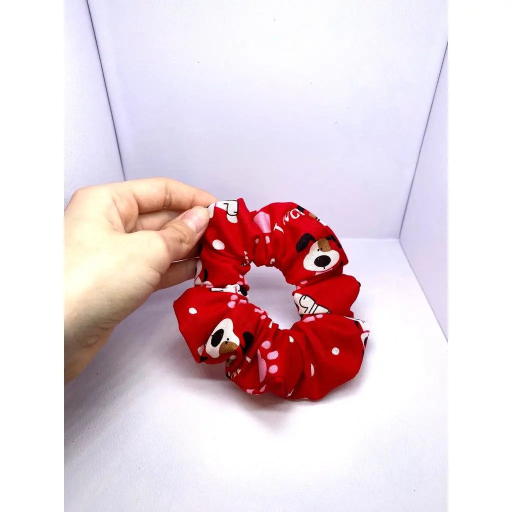 Mini Red Doggy Valentine's Day Scrunchie Enchanted Scrunch