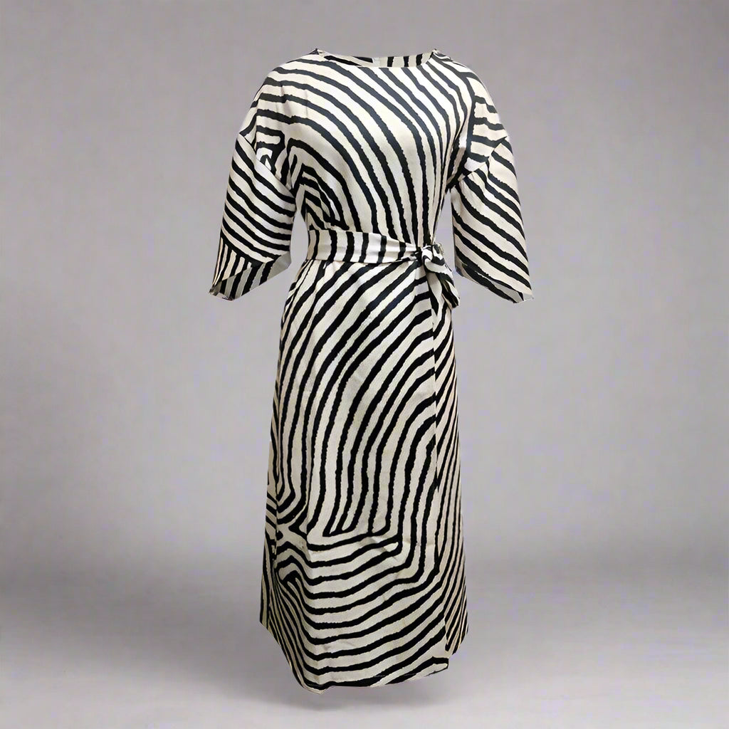 Geometric Print Batwing Sleeve Flowy Maxi Dress – 12 Styles, XS–XXXL FitiqueFit