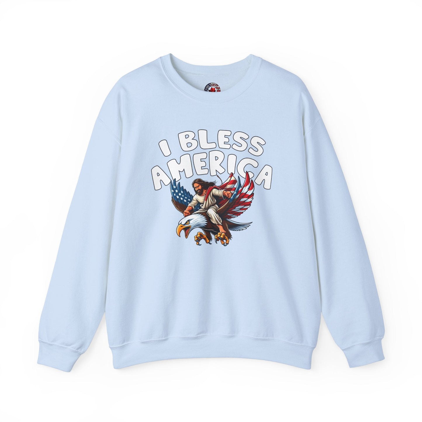 I Bless America Crewneck Sweatshirt The Devil's Pickle