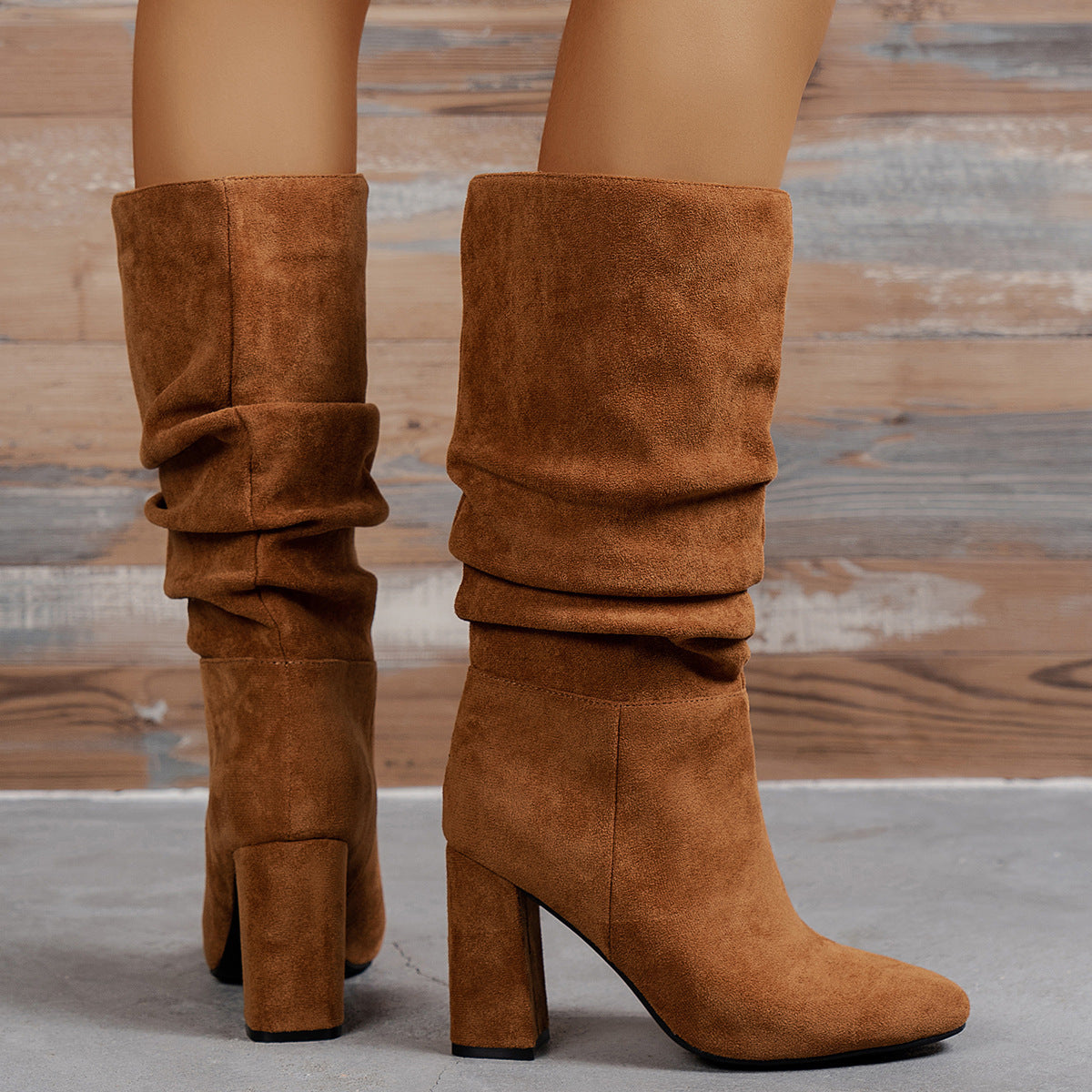 European & American Slip-On High Heel Fashion Boots – Women’s Elegant Booties FitiqueFit
