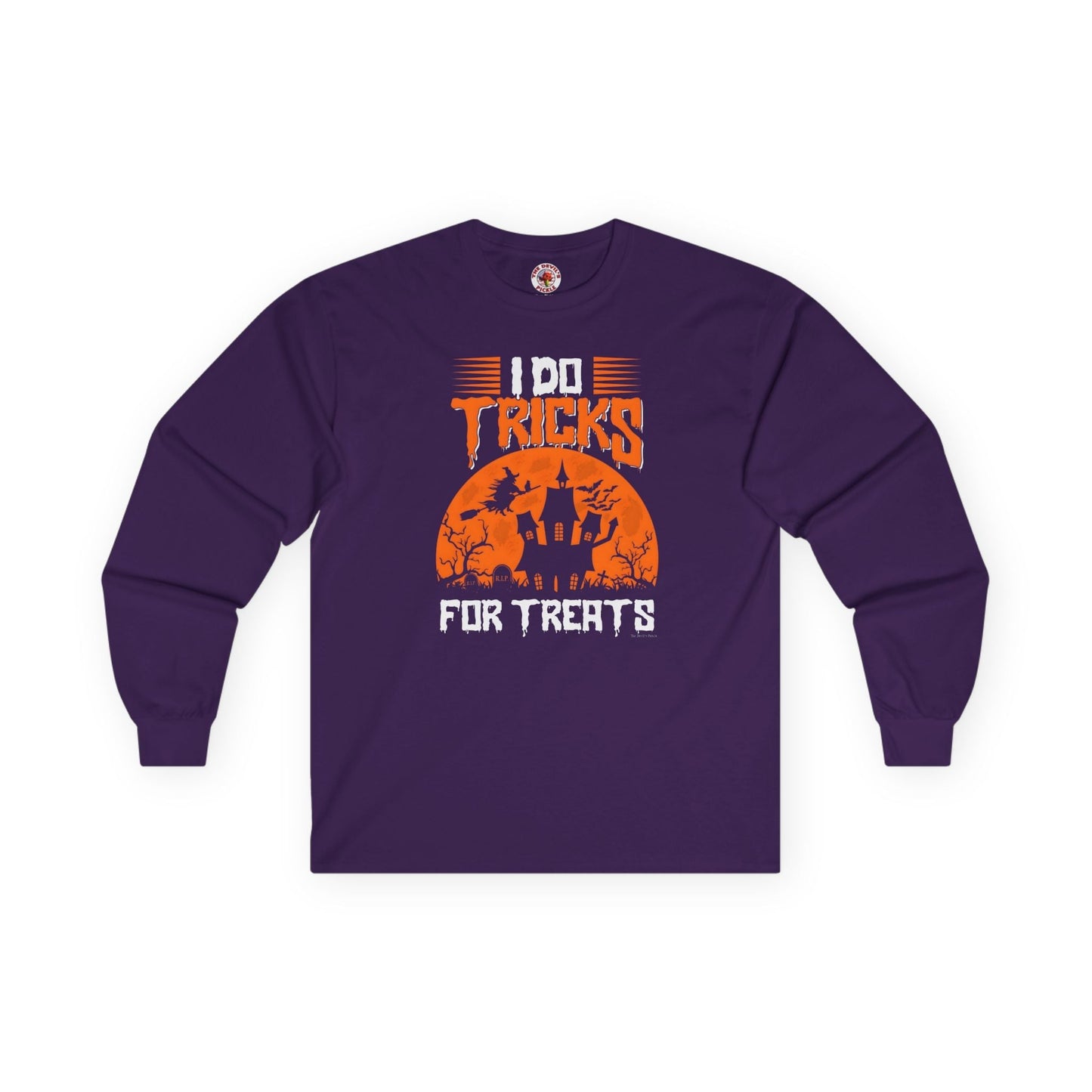 I Do Tricks For Treats Long Sleeve Tee The Devil's Pickle