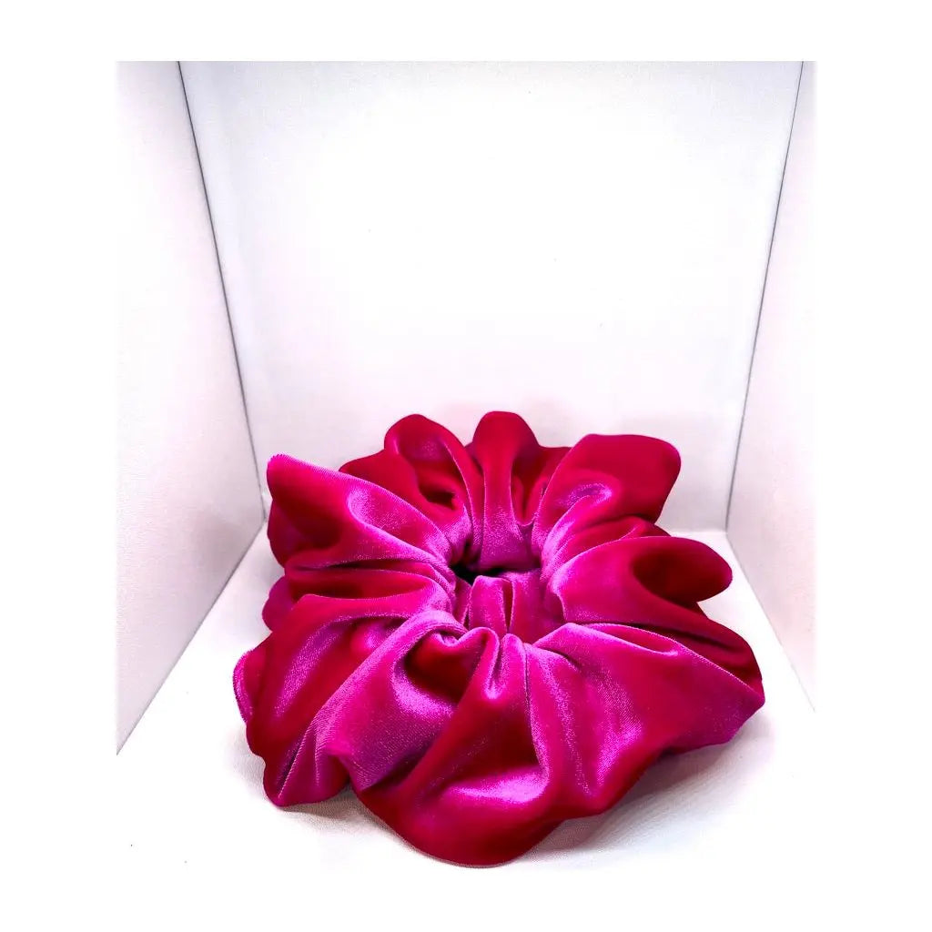 Neon Pink Velvet Scrunchie Enchanted Scrunch