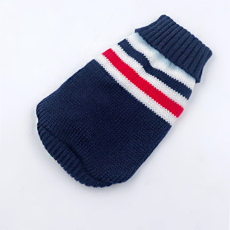 Puppy Sweater Kitty Clothes Pet Dog Clothes Sweater Teddy Bichon Blue Cat Clothes Autumn And Winter Clothes V.I.P Digital Presence