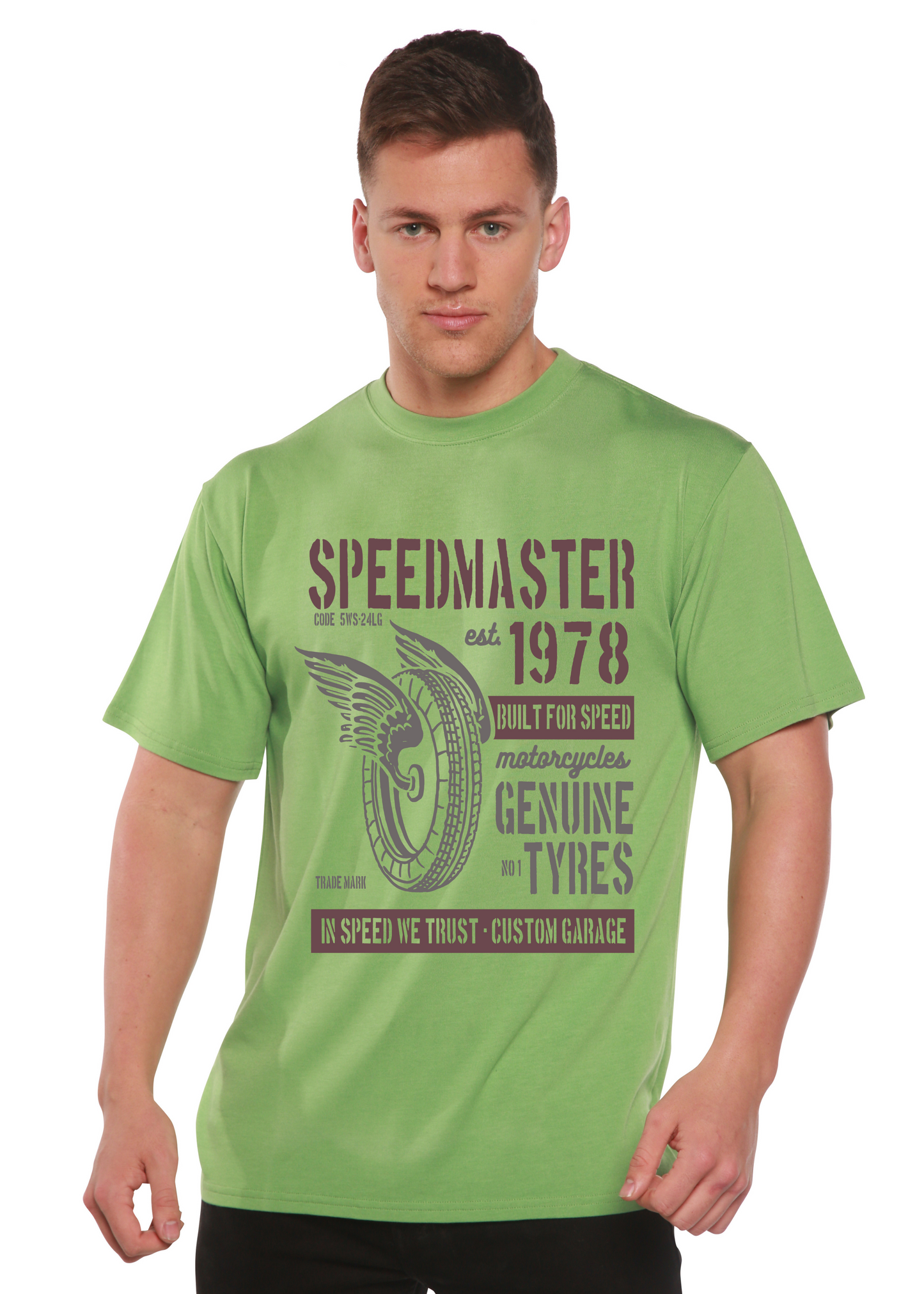 Speed Master Spun Bamboo® Men's Bamboo Viscose/Organic Cotton Short Sleeve Graphic T-Shirt Spun Bamboo