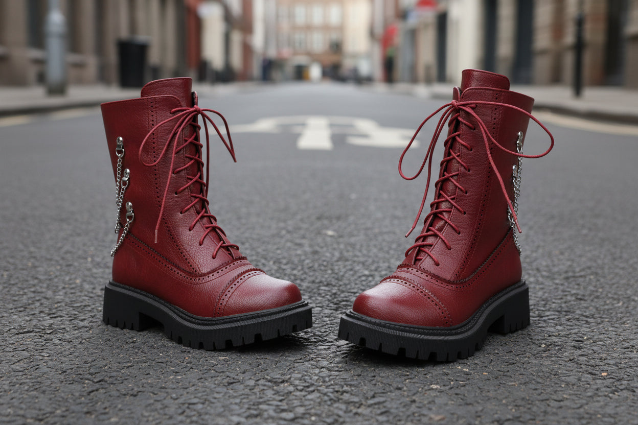 Women’s Chunky Heel Mid-Calf Dr. Style Boots – Large Size Fall & Winter Boot FitiqueFit
