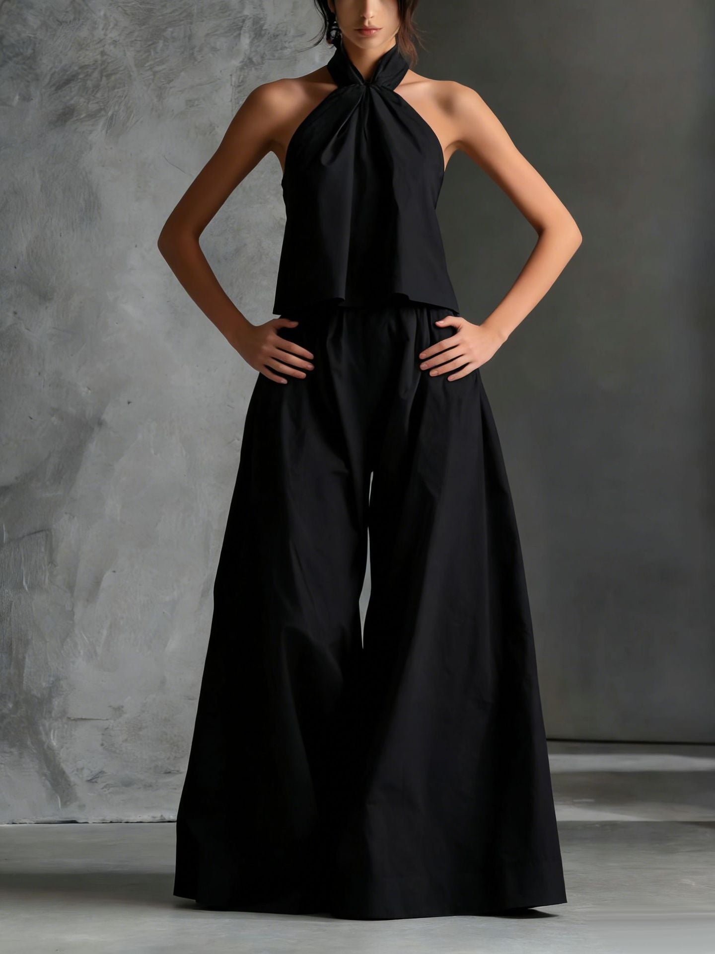 Women's Loose Sleeveless Top & High-Waist Wide-Leg Pants Set – 4 Colors S–XXL FitiqueFit