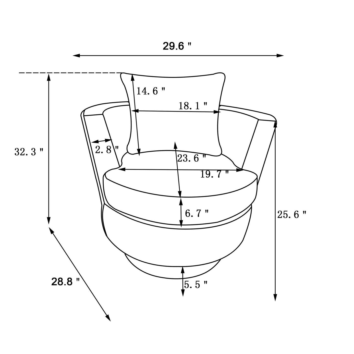 Teddy Rotating Bucket Chair Rotating Emphasis Chair Living Room Armchair Gold Stainless Steel Base Round Bucket Chair (White) V.I.P Digital Presence