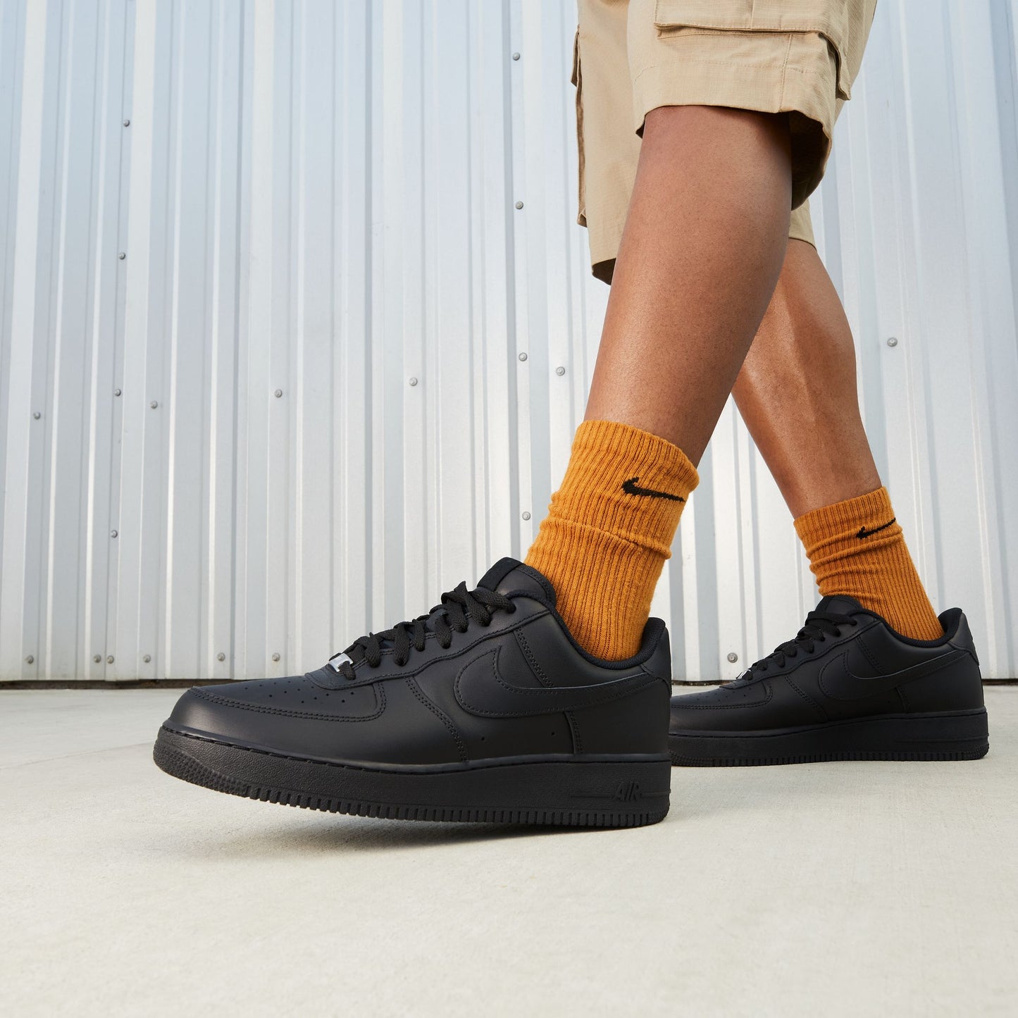 Nike Men's Air Force 1 '07 - Triple Black Denim Exchange