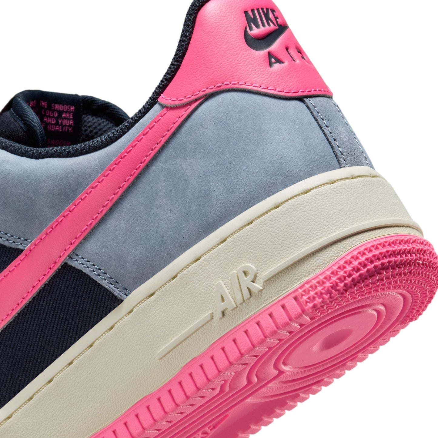 Nike Men’s Air Force 1 '07 LX - Dark Obsidian/Pink Blast Denim Exchange