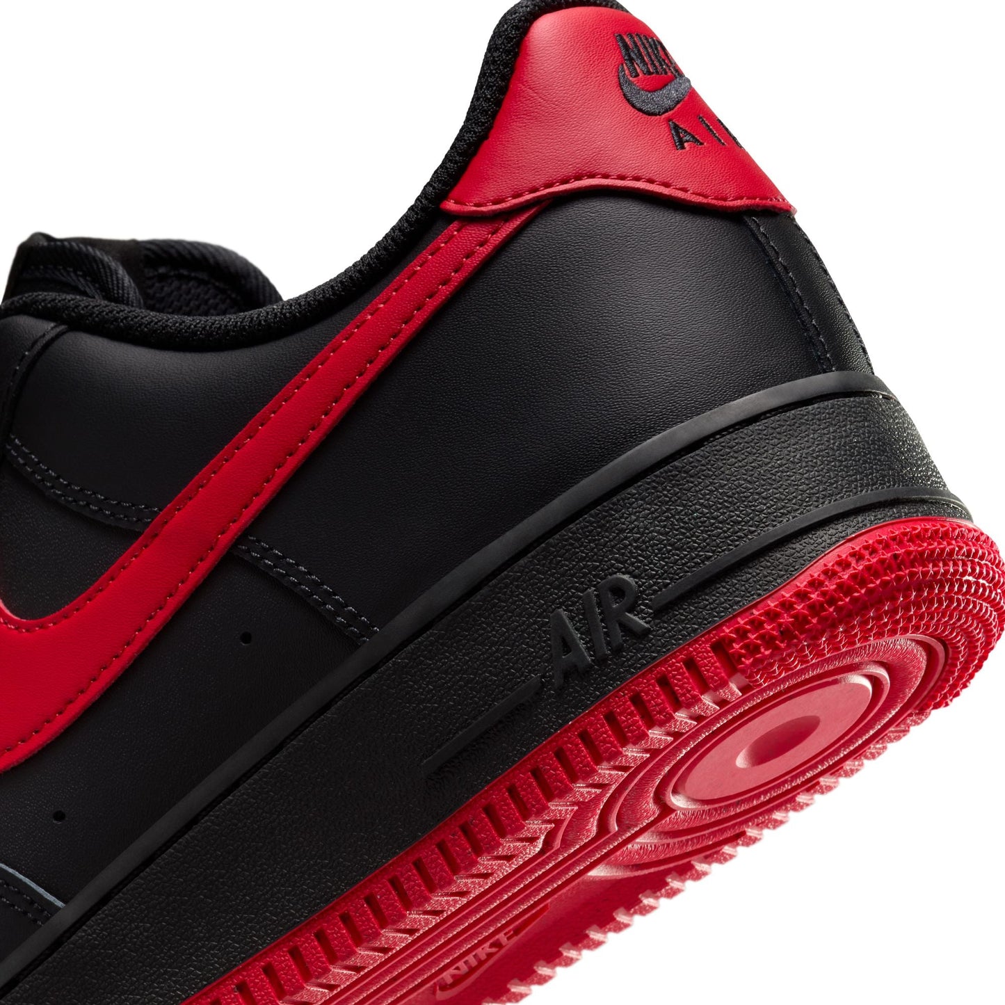 Nike Mens Air Force 1 '07 - Black/University Red Denim Exchange