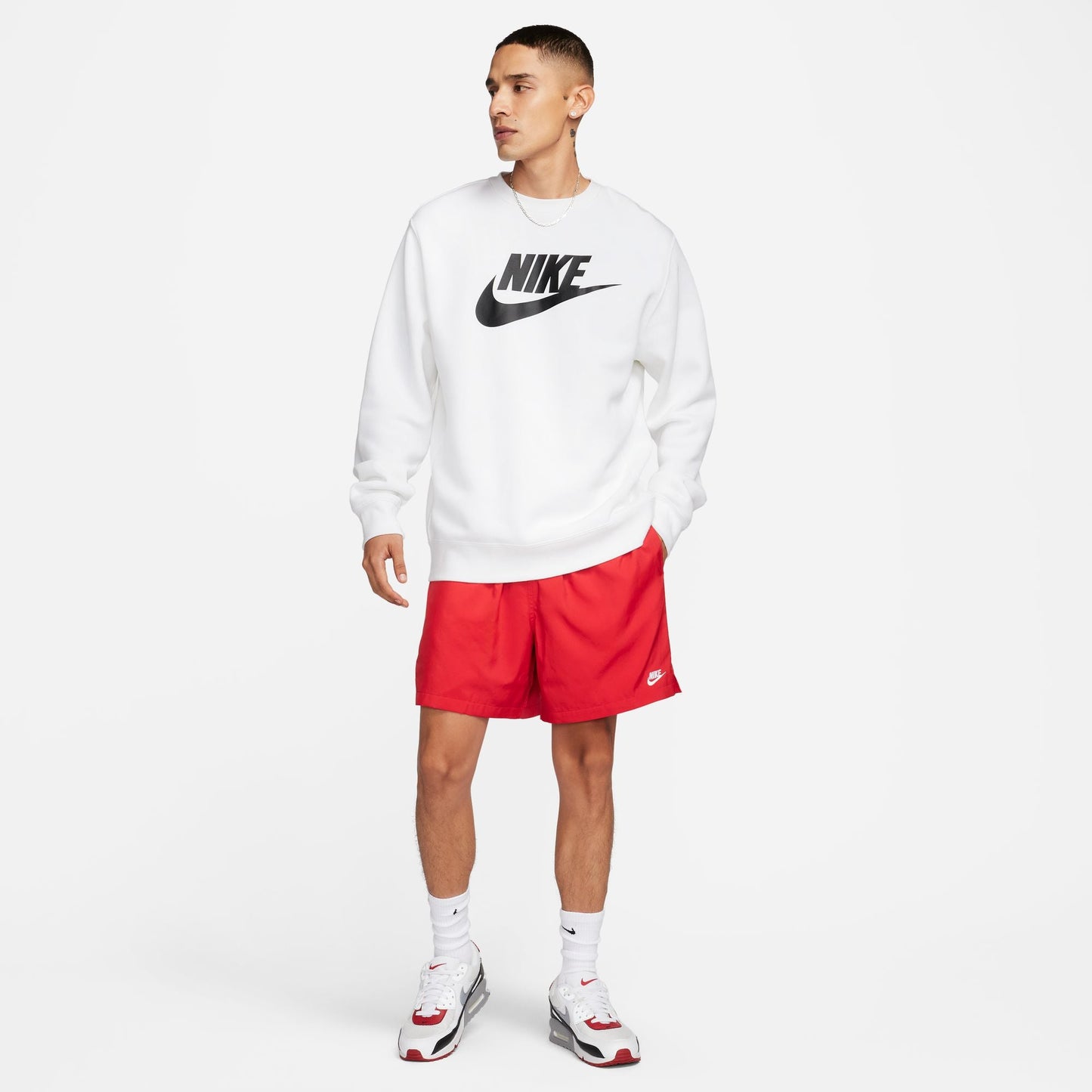 Nike Mens Club Woven Flow Shorts - University Red Denim Exchange