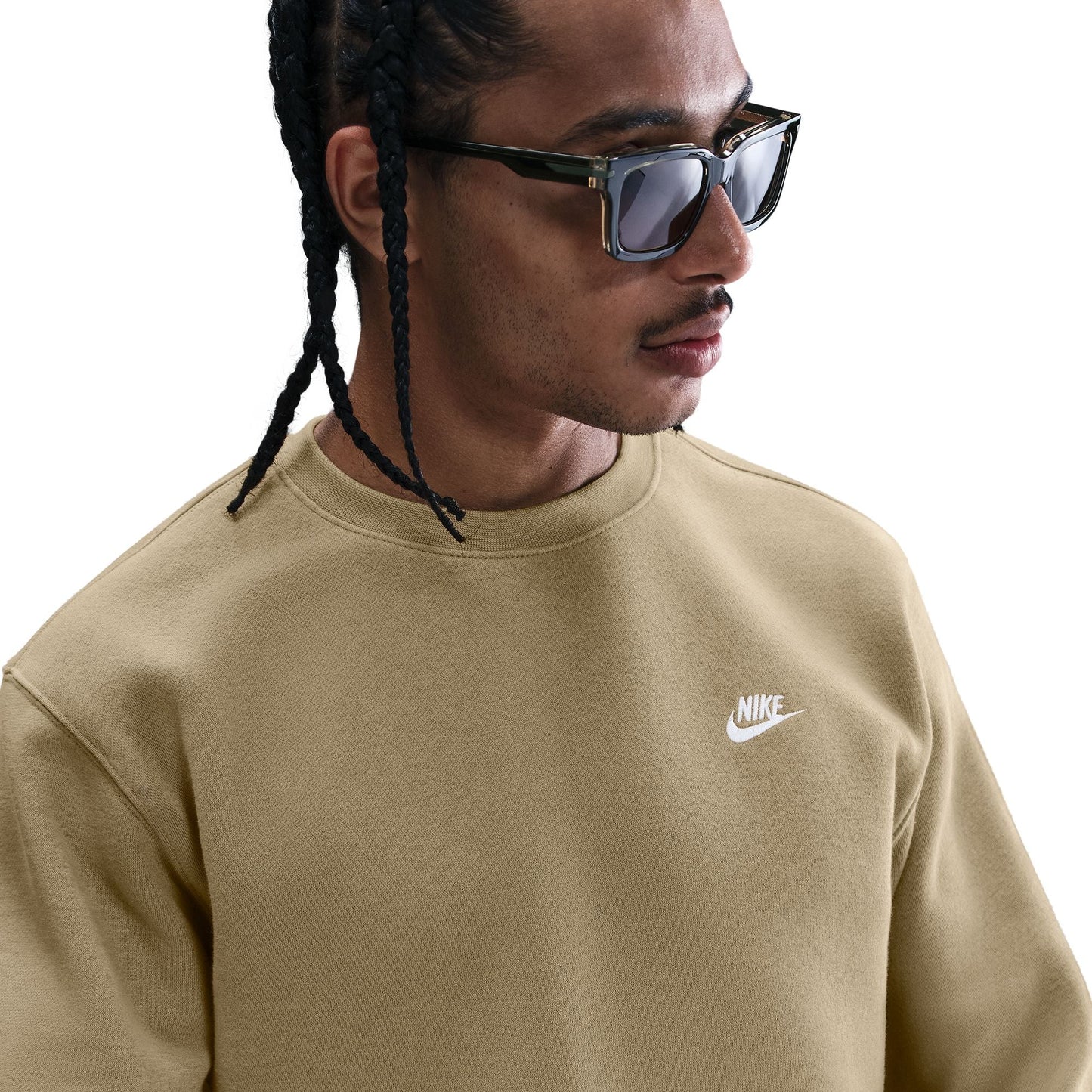 Nike Mens Club Fleece Crewneck - Parachute Beige Denim Exchange