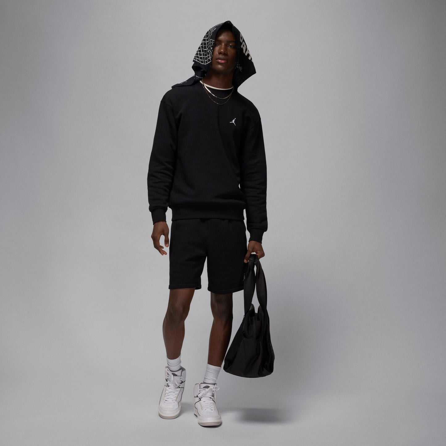 Air Jordan Brooklyn Fleece Crewneck - Black/White Denim Exchange