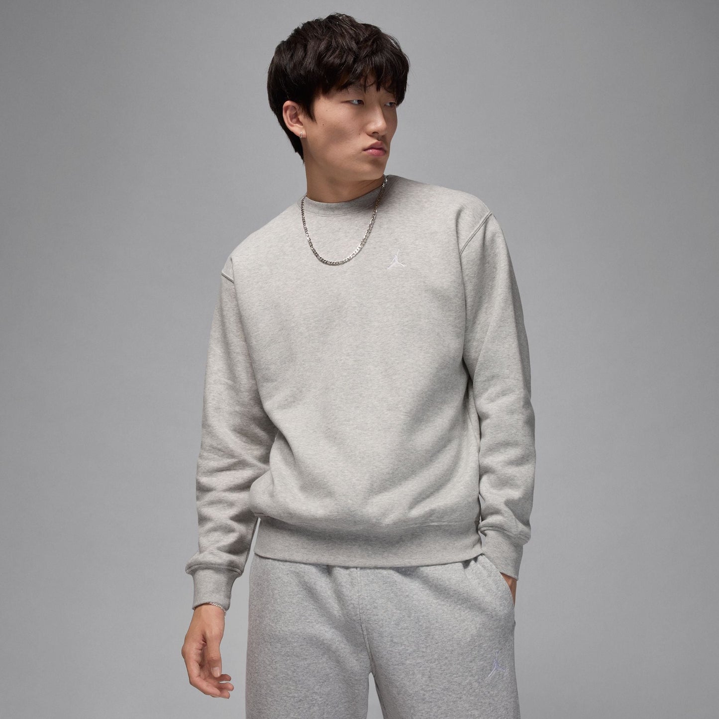 Air Jordan Brooklyn Fleece Crewneck - Light Grey Denim Exchange