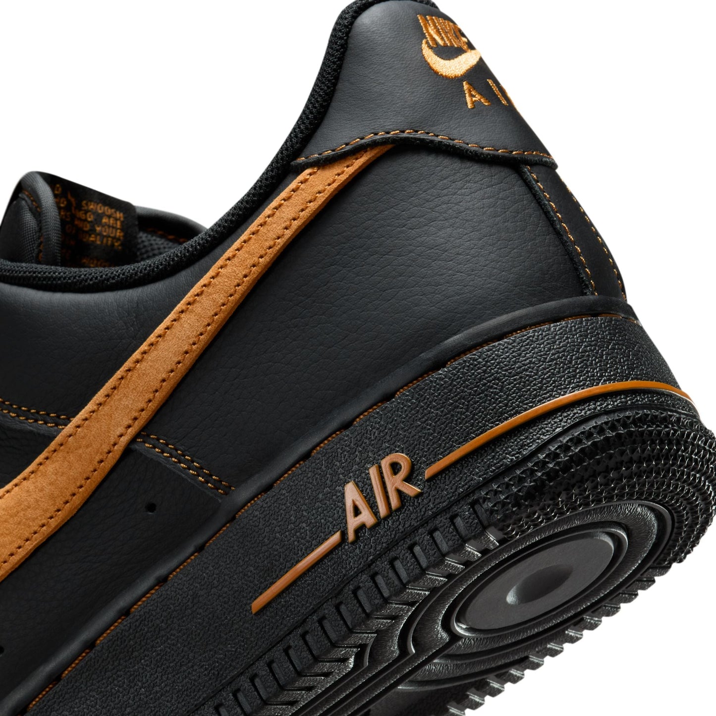 Nike Mens Air Force 1 '07 Lv8 - Black/Desert Ochre Denim Exchange