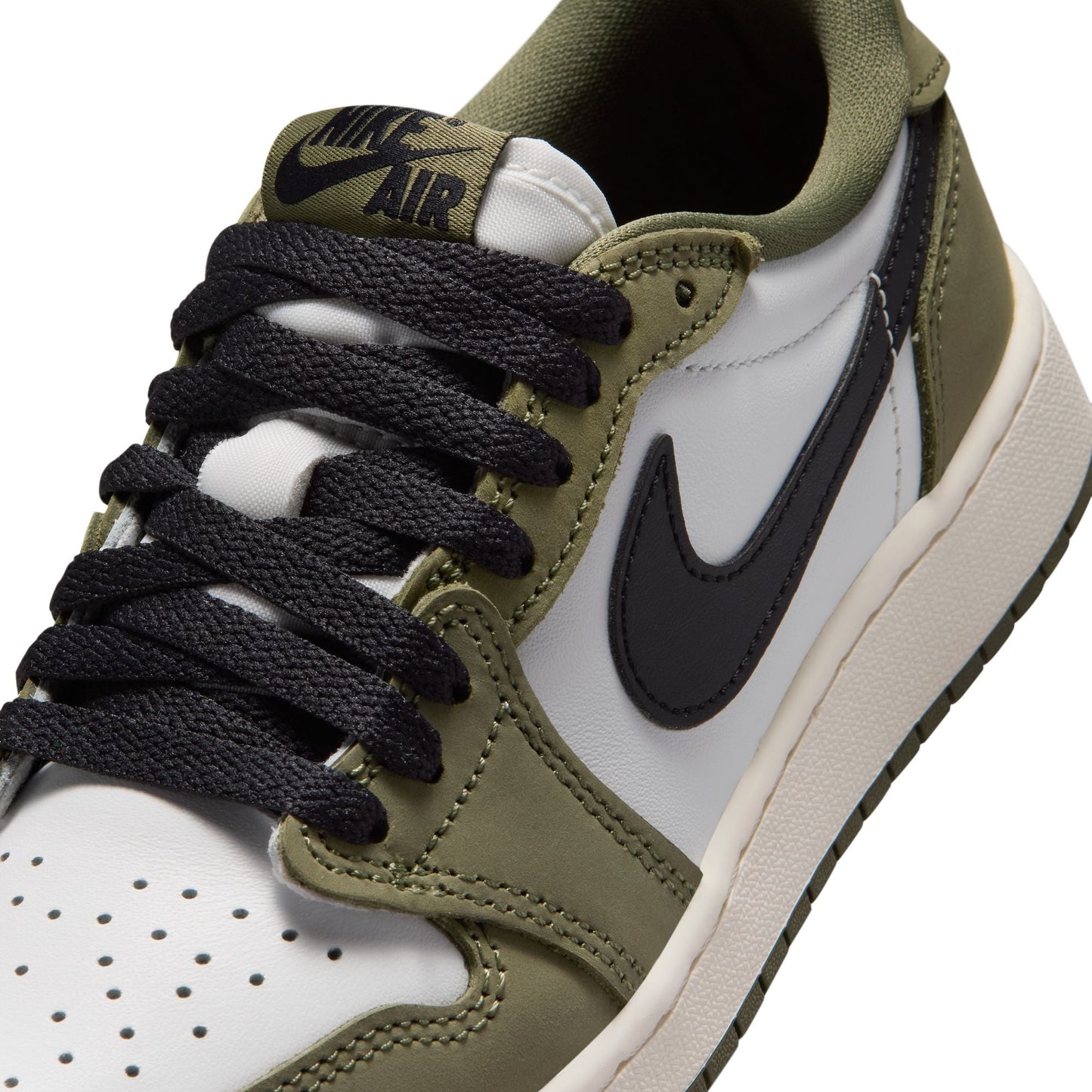 Air Jordan Big Kids 1 Retro Low - Medium Olive Denim Exchange