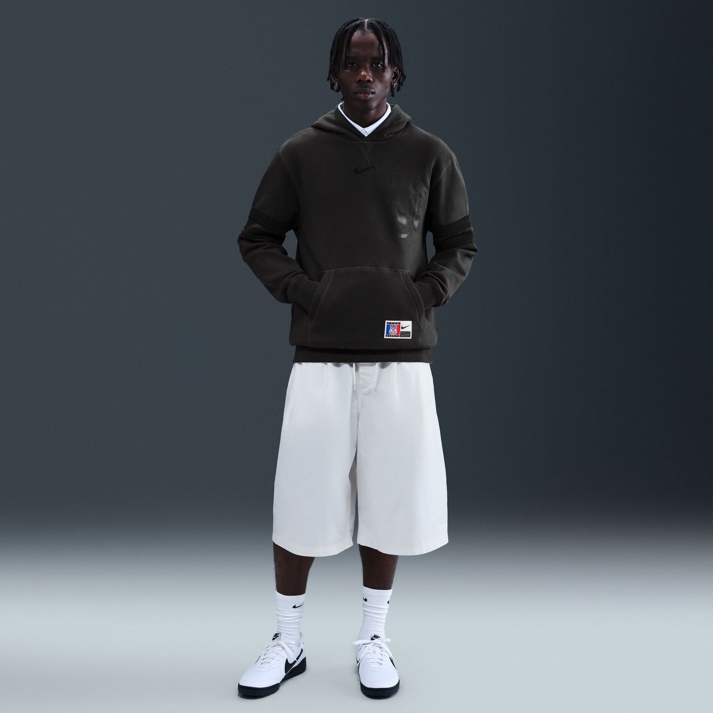 Nike Mens Nike Club Next Up Hoodie - Off Noir Denim Exchange