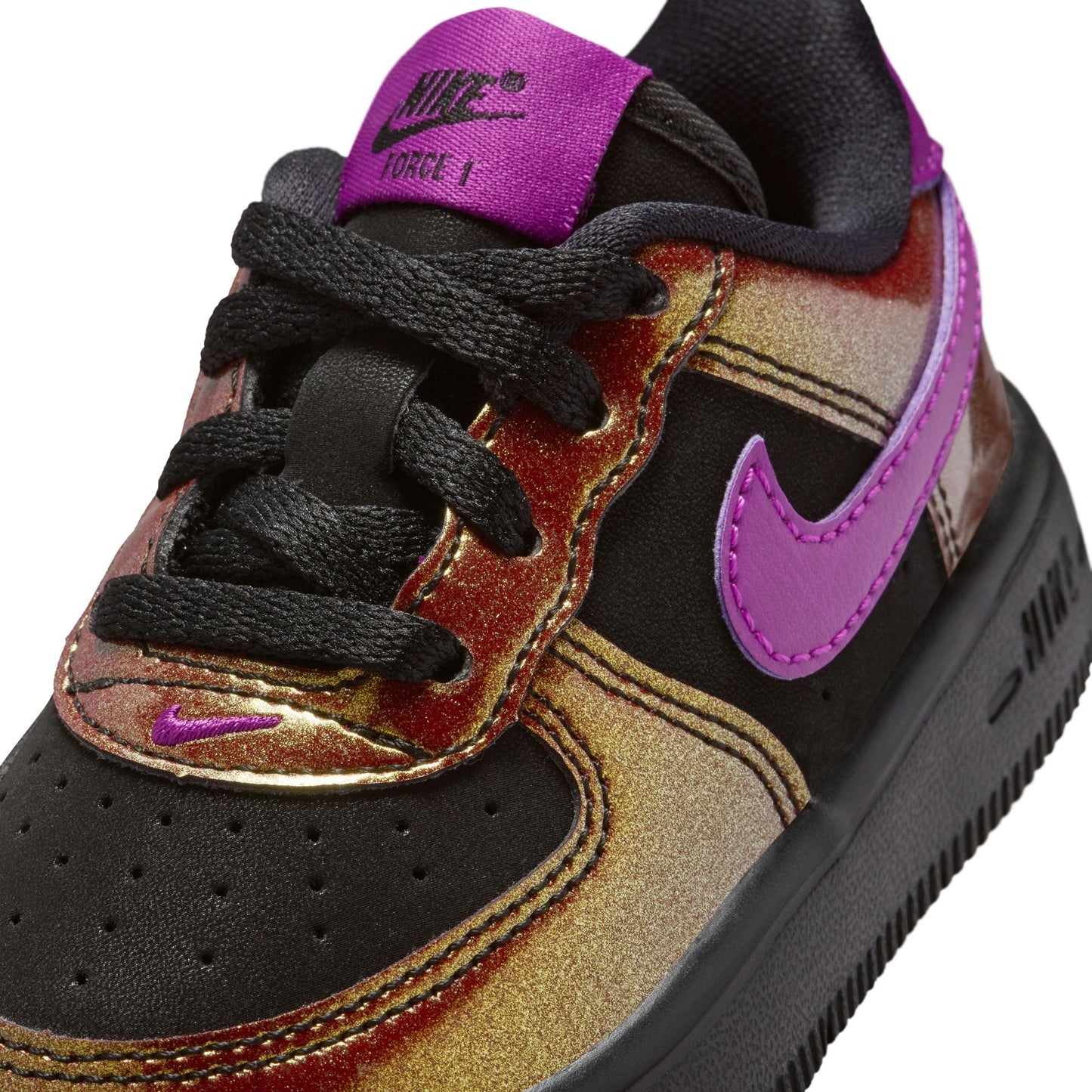 Nike (TD) Force 1 Low Lv8 4 - Black/Bold Berry Denim Exchange