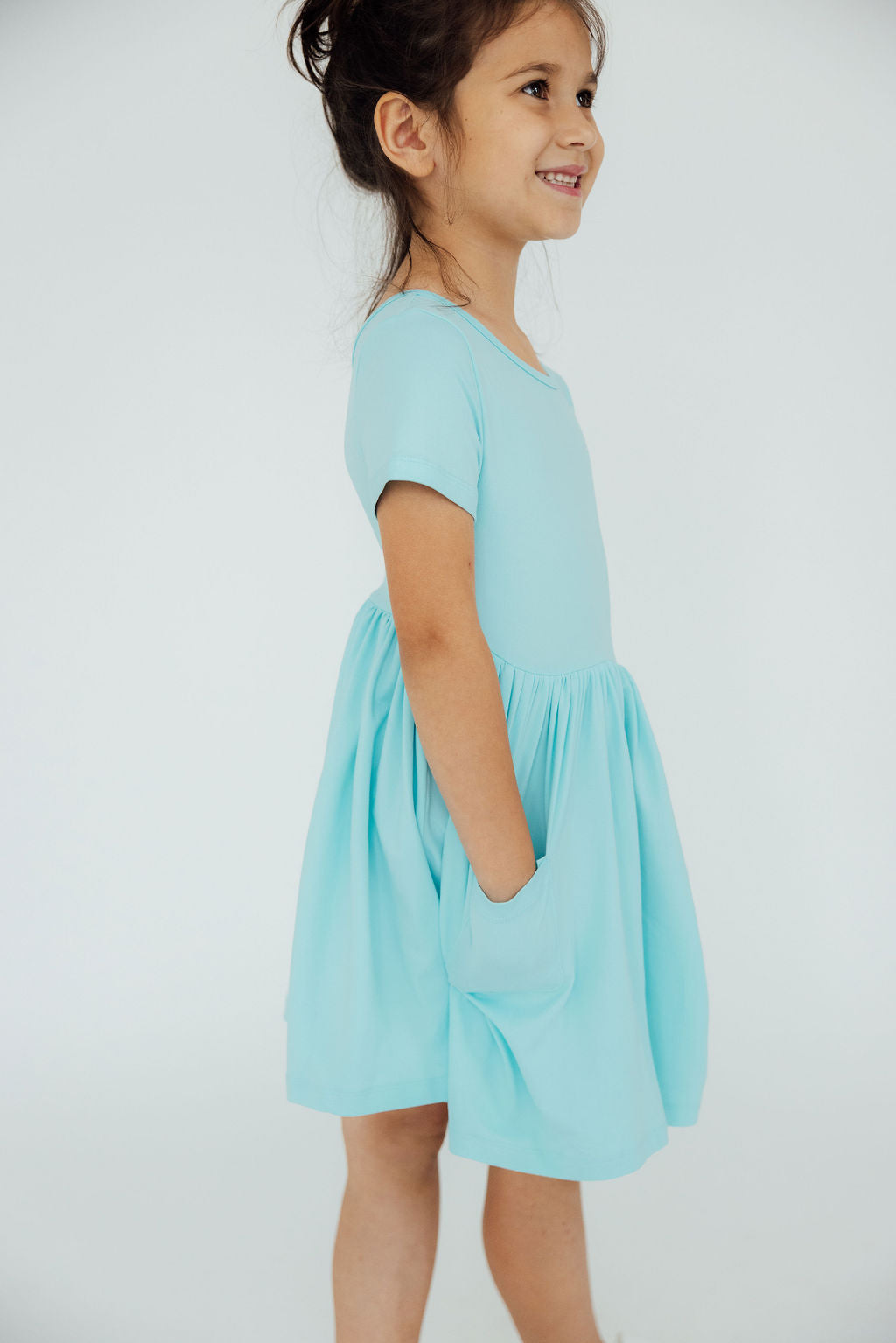 Aqua S/S Pocket Twirl Dress Mila & Rose ®