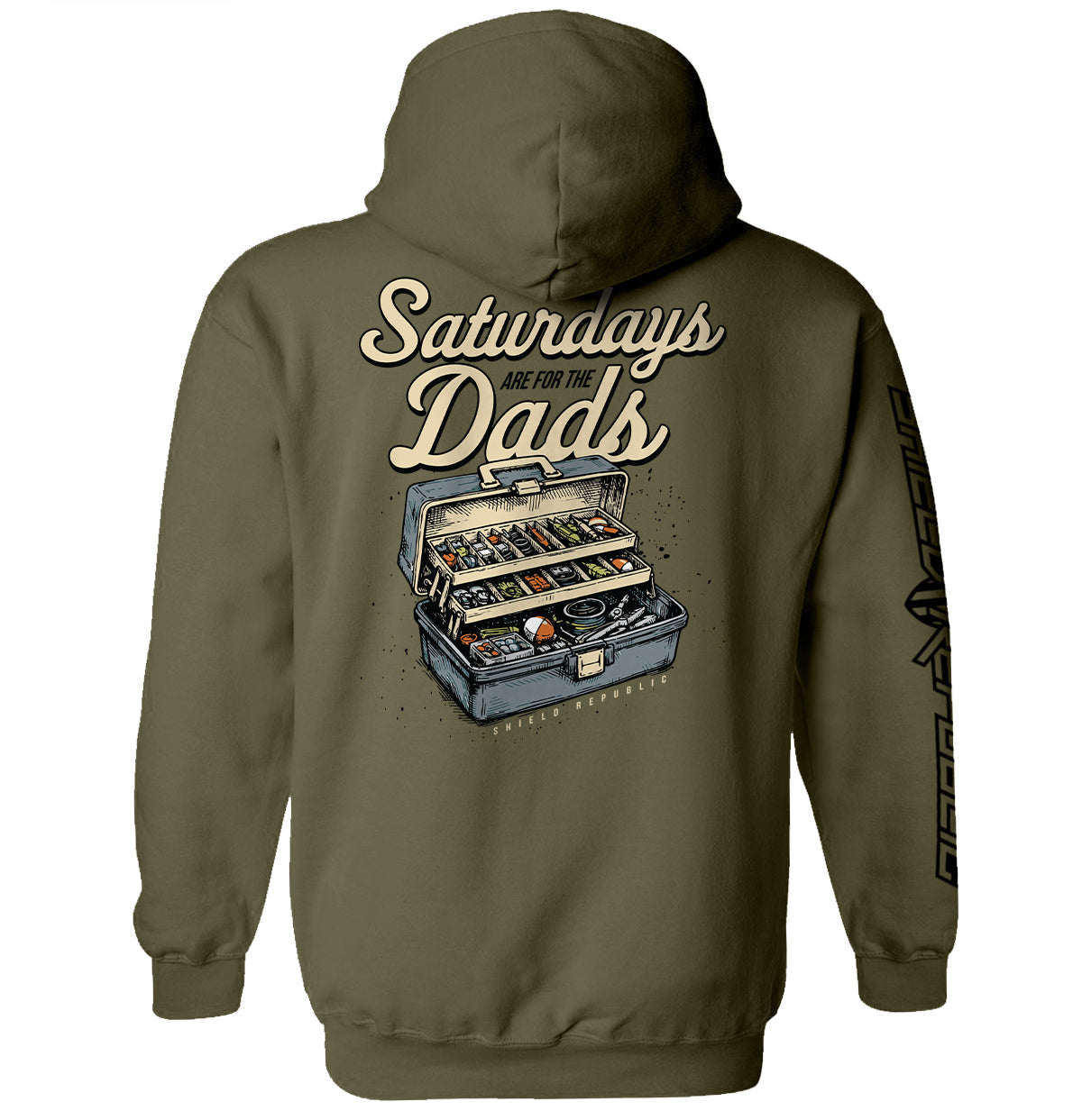 Saturdays Are For The Dads Tackle Box Shield Republic