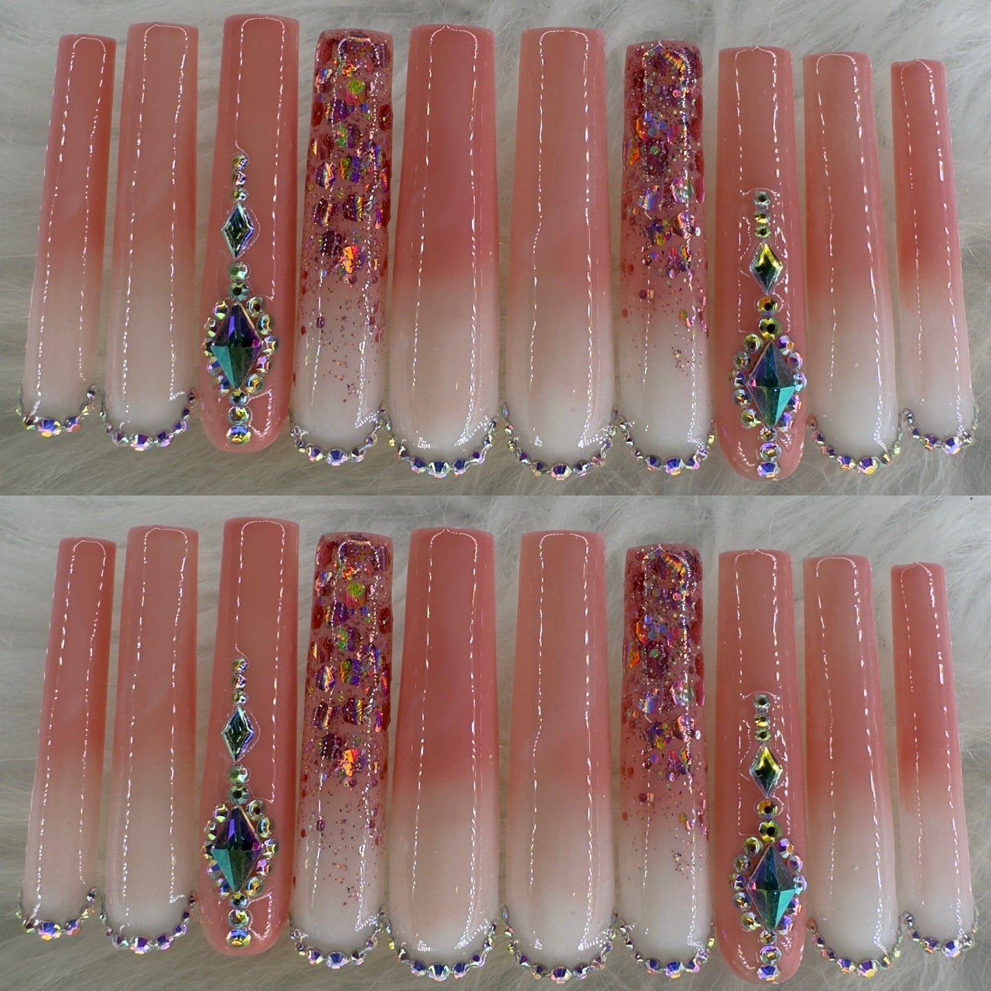 Natural tone long press on nails HOL stores