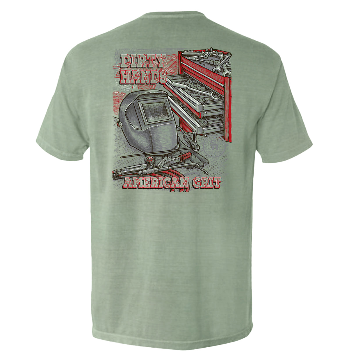 Dirty Hands American Grit Pocket Tee Shield Republic