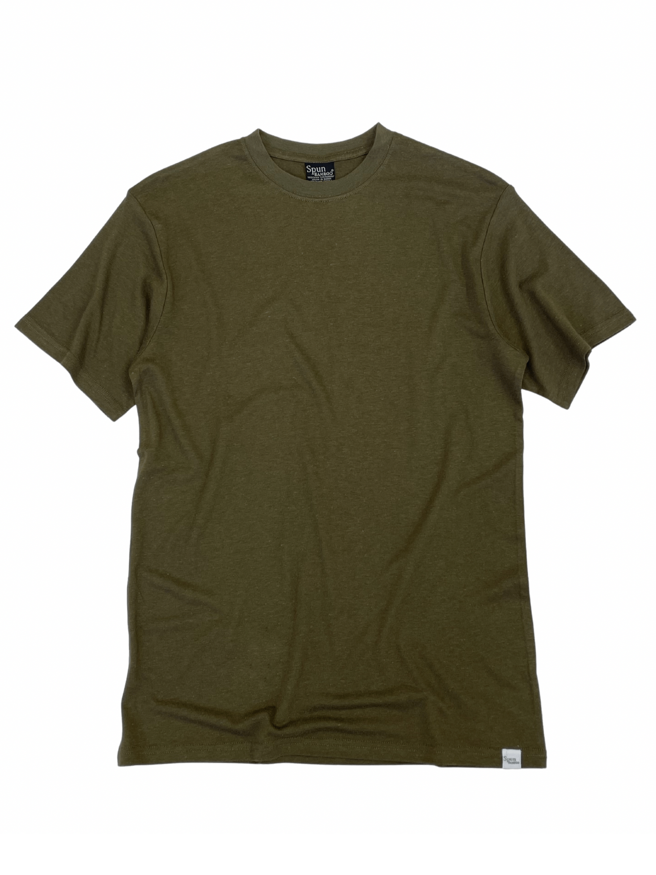 Custom Printed Men's Bamboo Viscose/Organic Cotton Short Sleeve T-Shirt Spun Bamboo