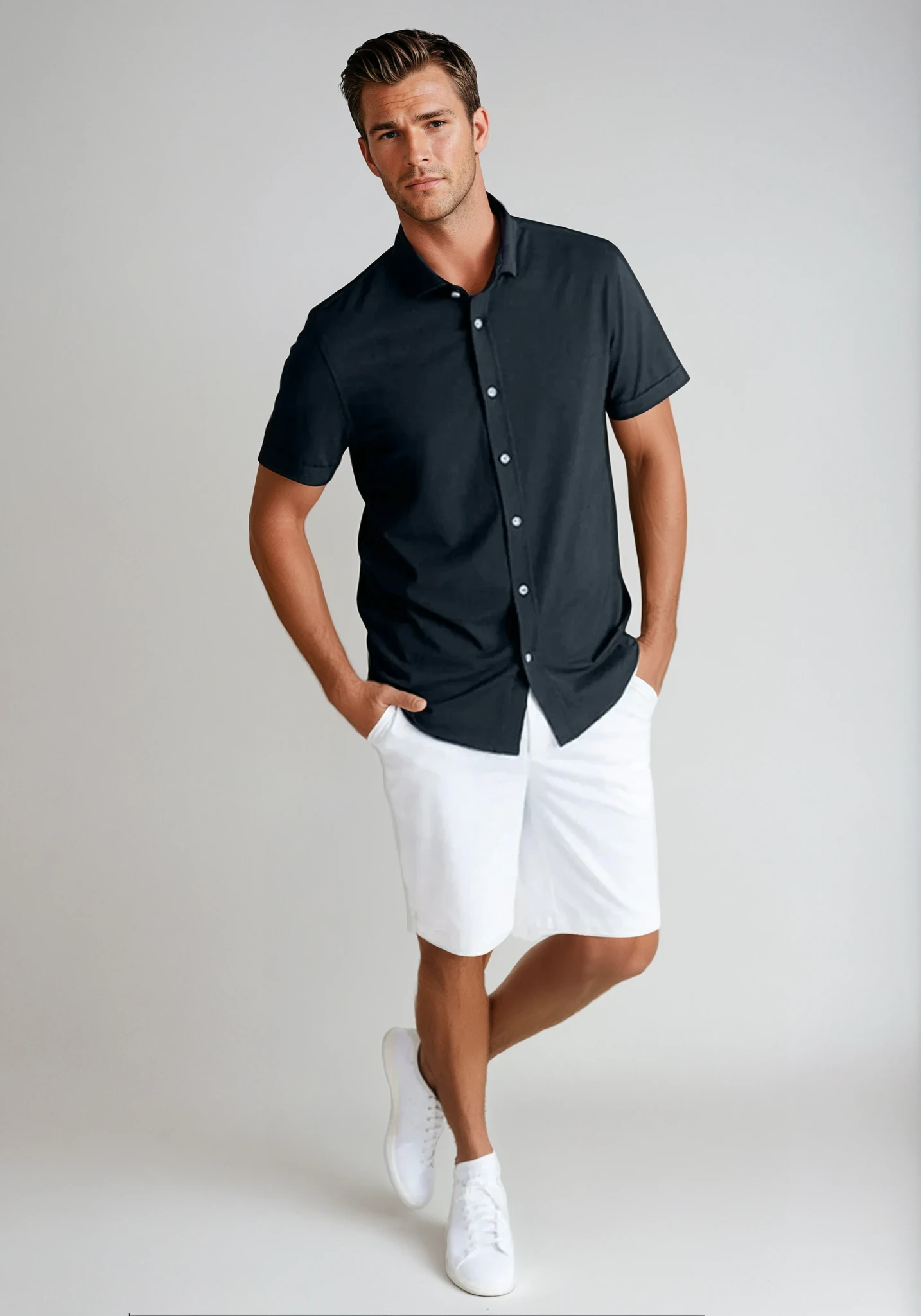 Buki Cinqo Single Shot Short Sleeve Shirt - Black Buki