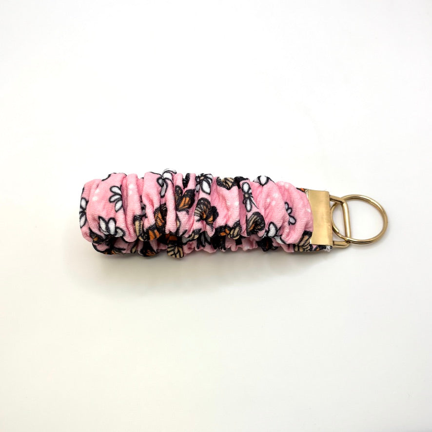 Pink Butterfly Spring Scrunchie Wristlet Enchanted Scrunch