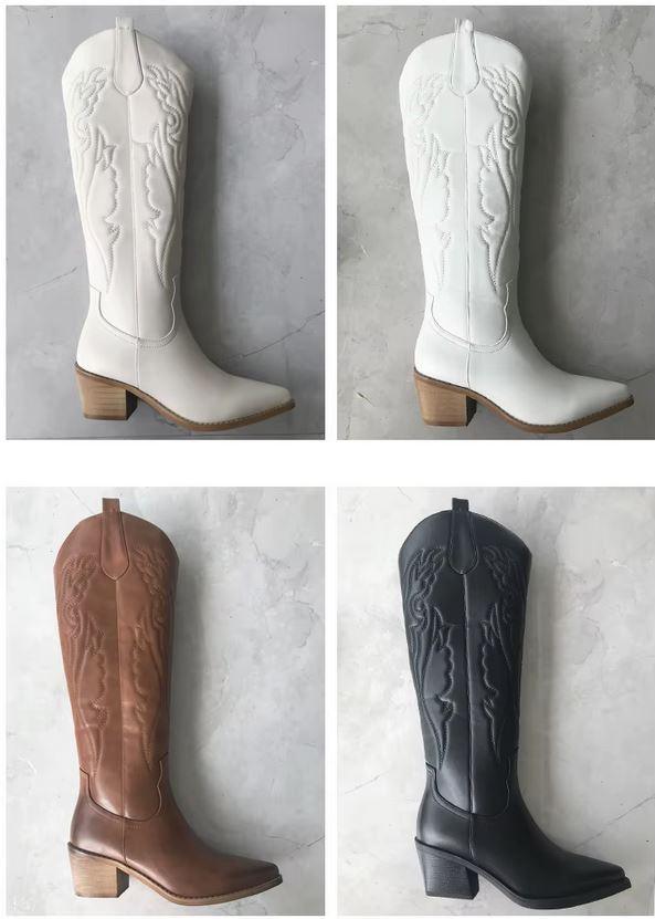 Western Chic Cowboy Boots | Stylish Chunky Heel Knee High Boots for Cowgirls Country in My Heart