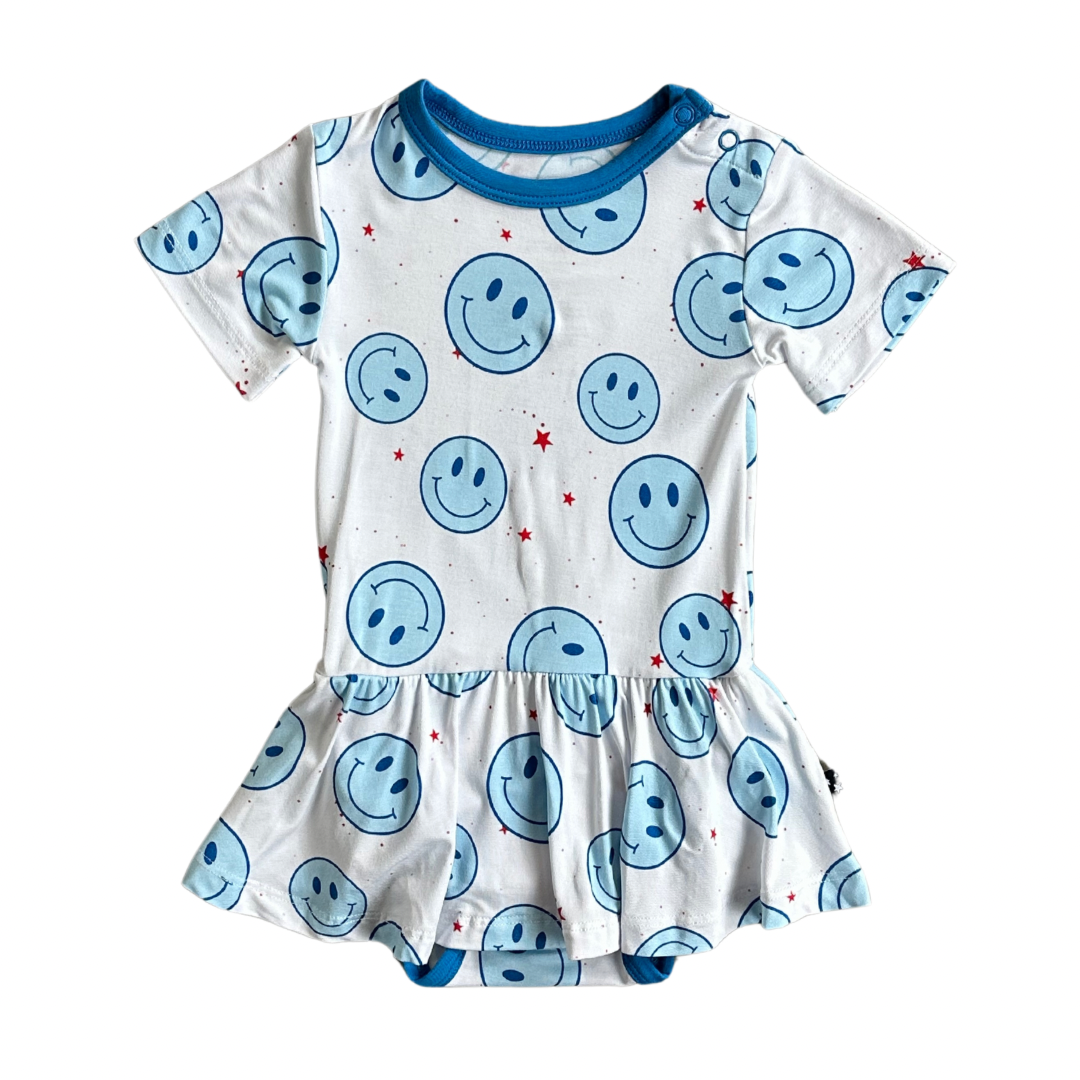 Patriotic Smiles - Bodysuit Dress Blush Lotus