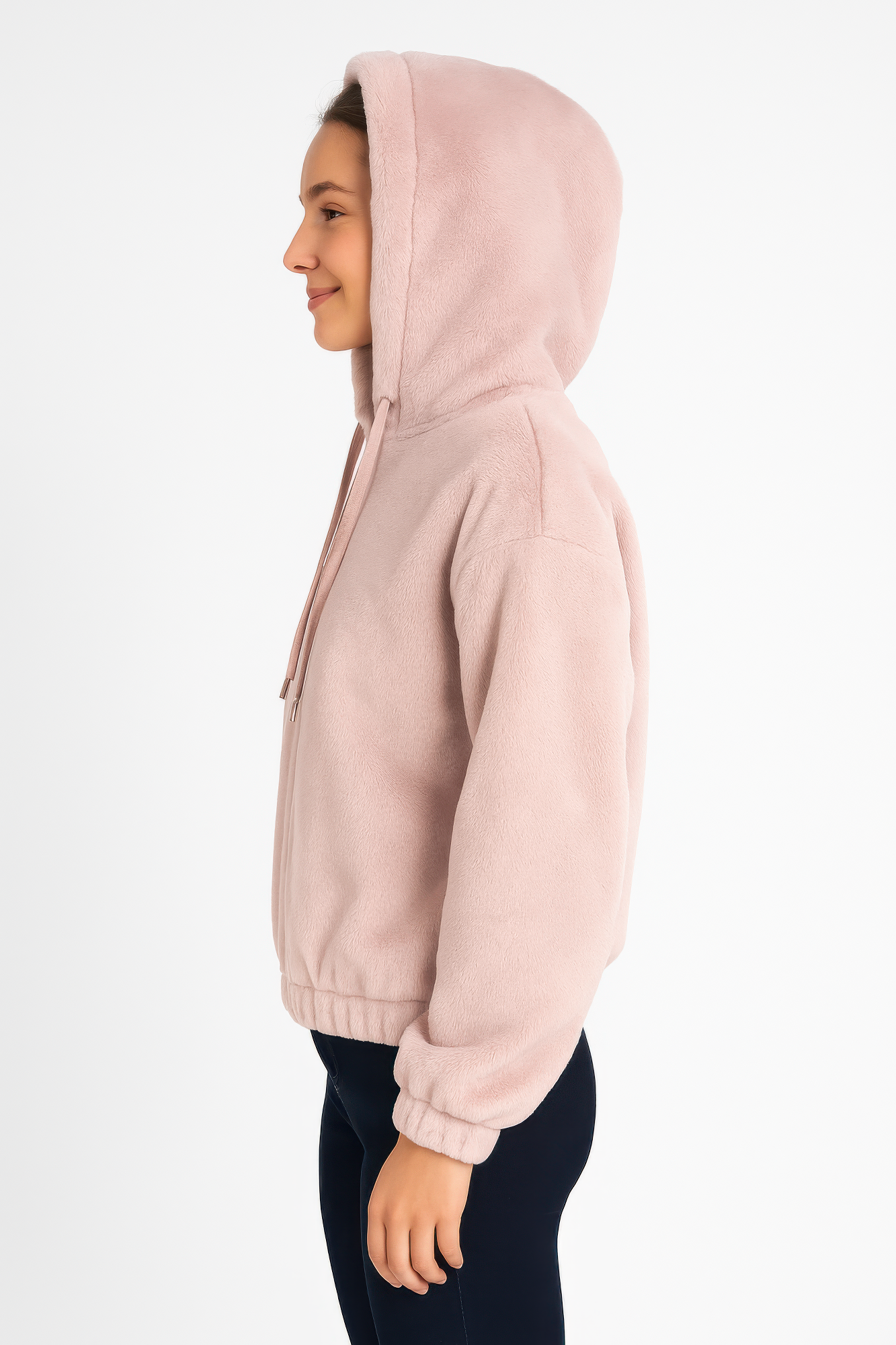 Plush Zip-Up Hooded Jacket See size chart under “more details” The Fashion Celestial