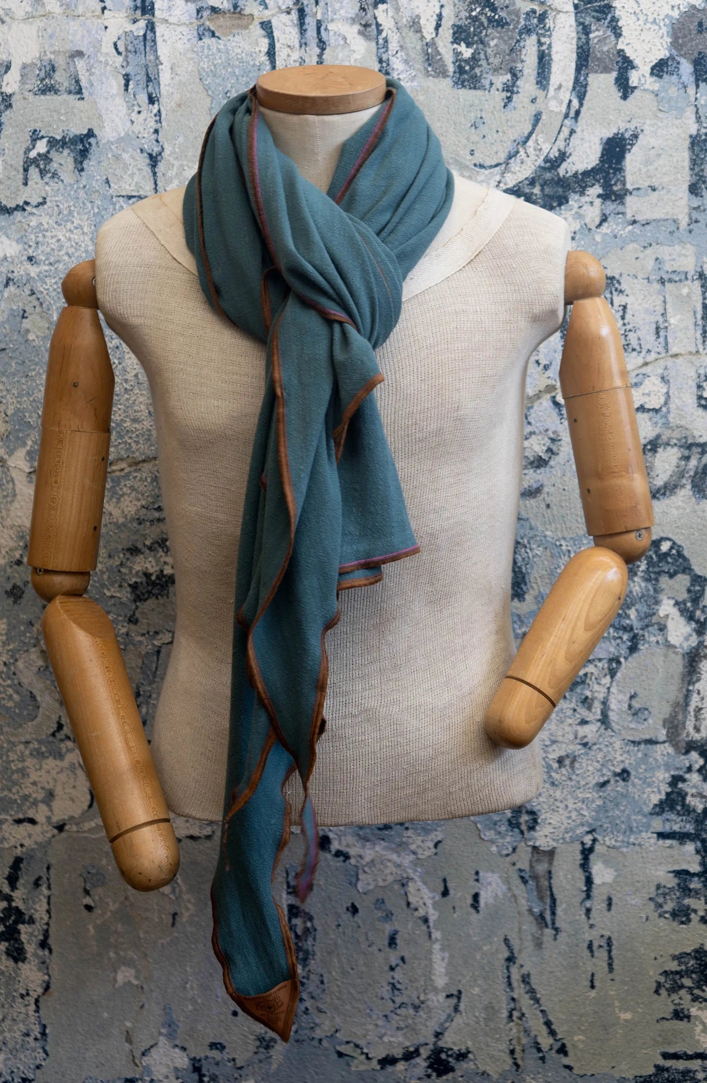 Teal Crossroads Linen Scarf Late Sunday Afternoon