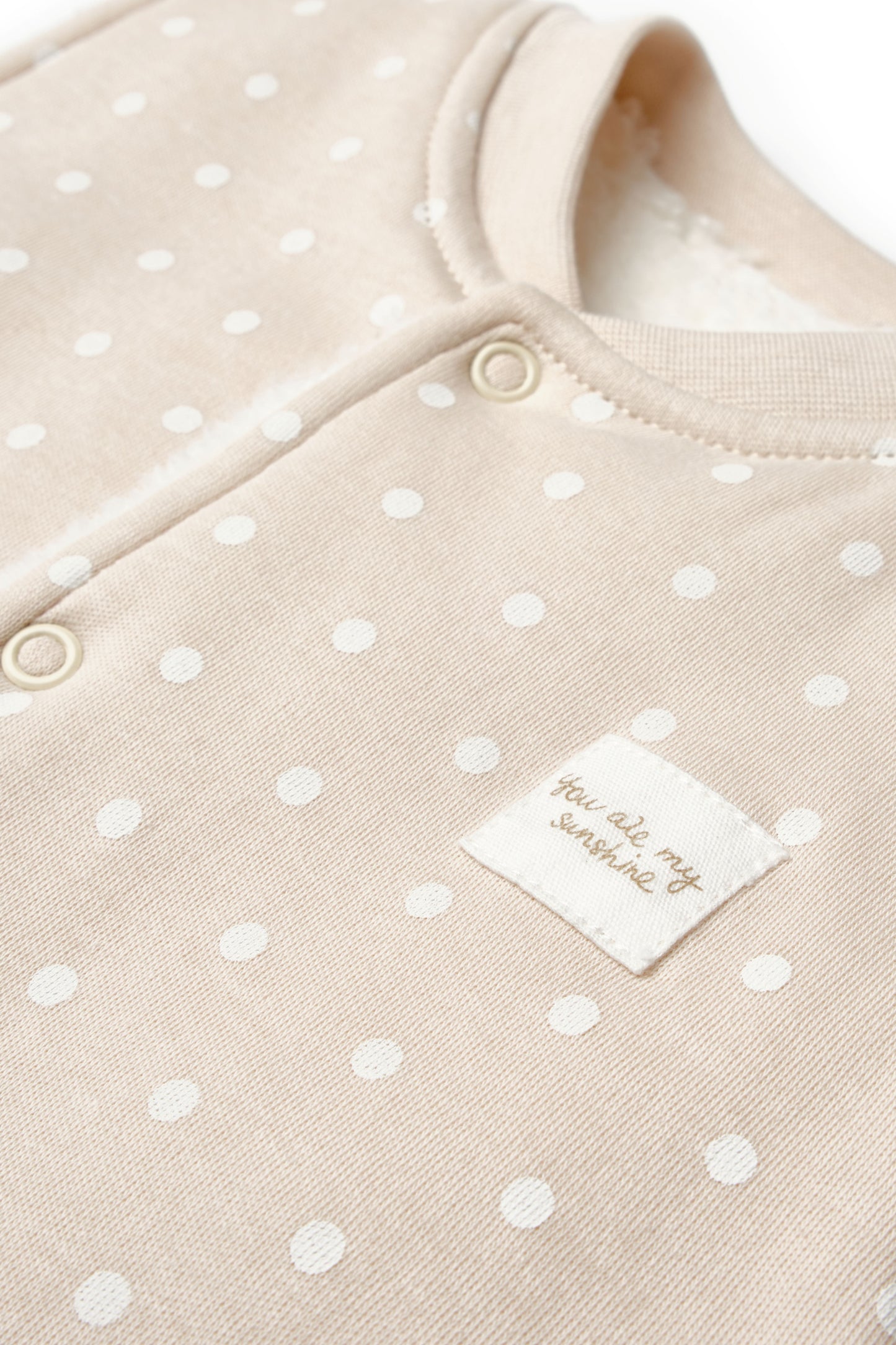 Organic Polka Dot Sherpa Baby Vest Honey and Hive