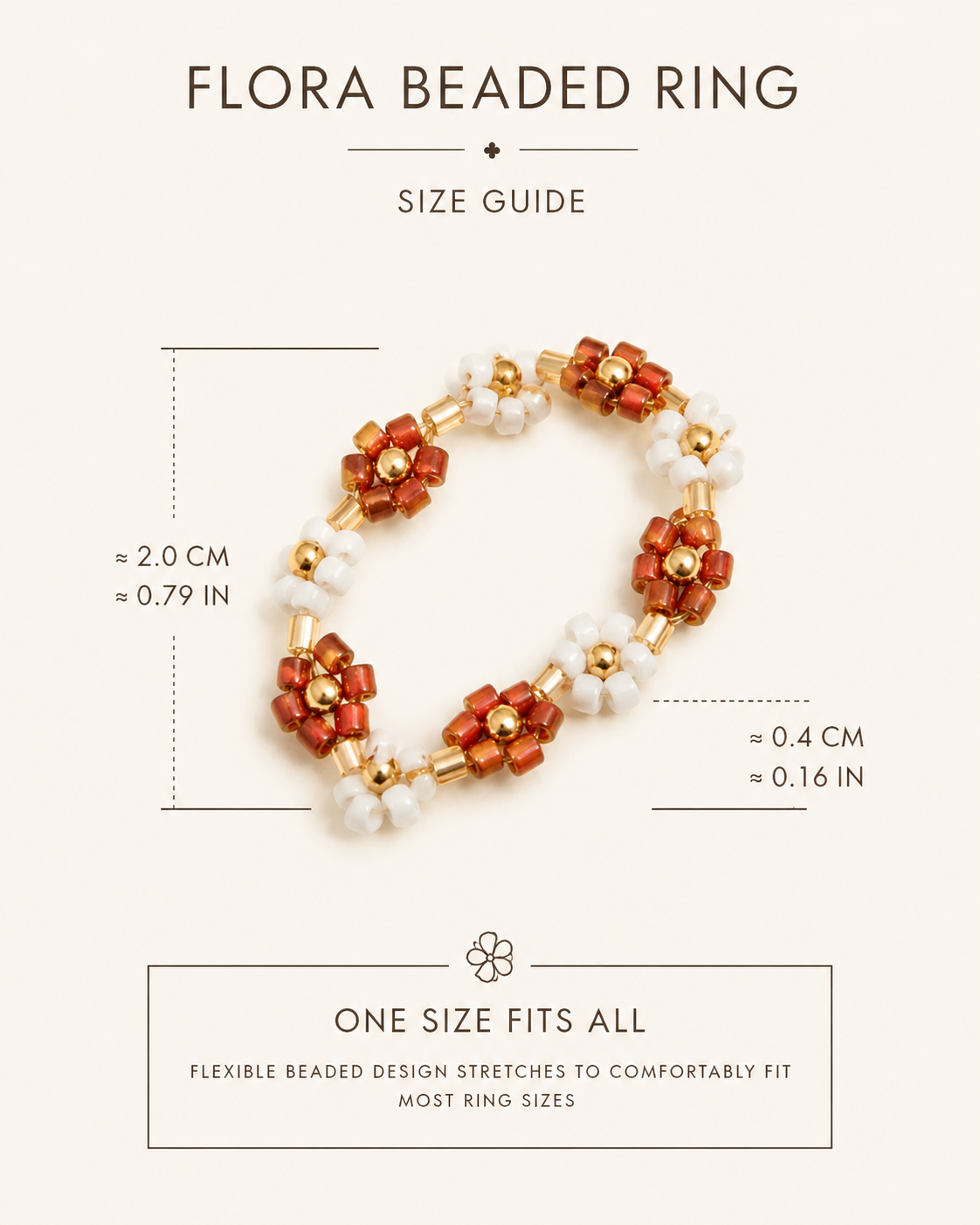 Flora Beaded Ring Village Thrive
