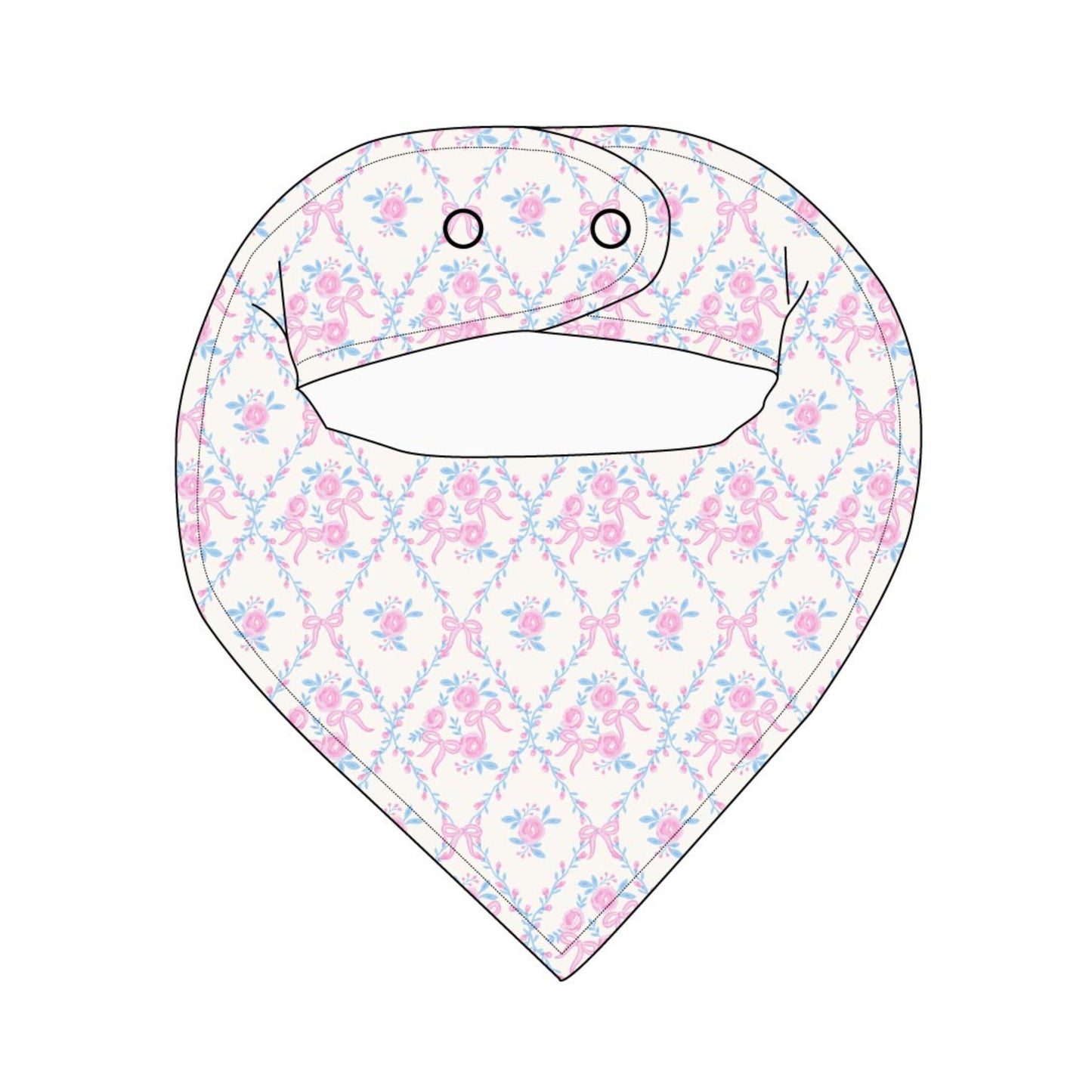 Charlotte - Bandana Bib Blush Lotus