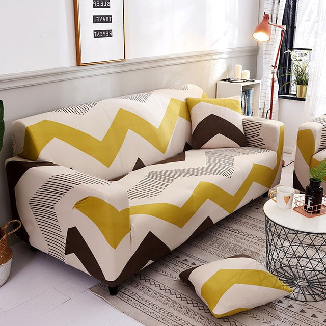 Stretch Sofa Covers Furniture Protector Polyester Loveseat Couch Cover l 1/2/3/4-seater Arm Chair Cover for Living Room