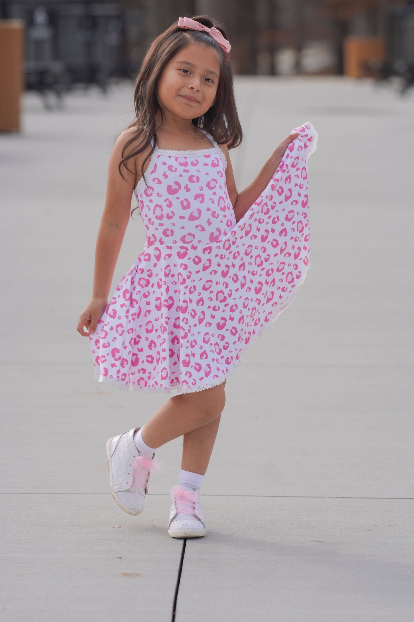 Molly Athleisure Dress -Pink Leopard Always In Bloom Clothing Co