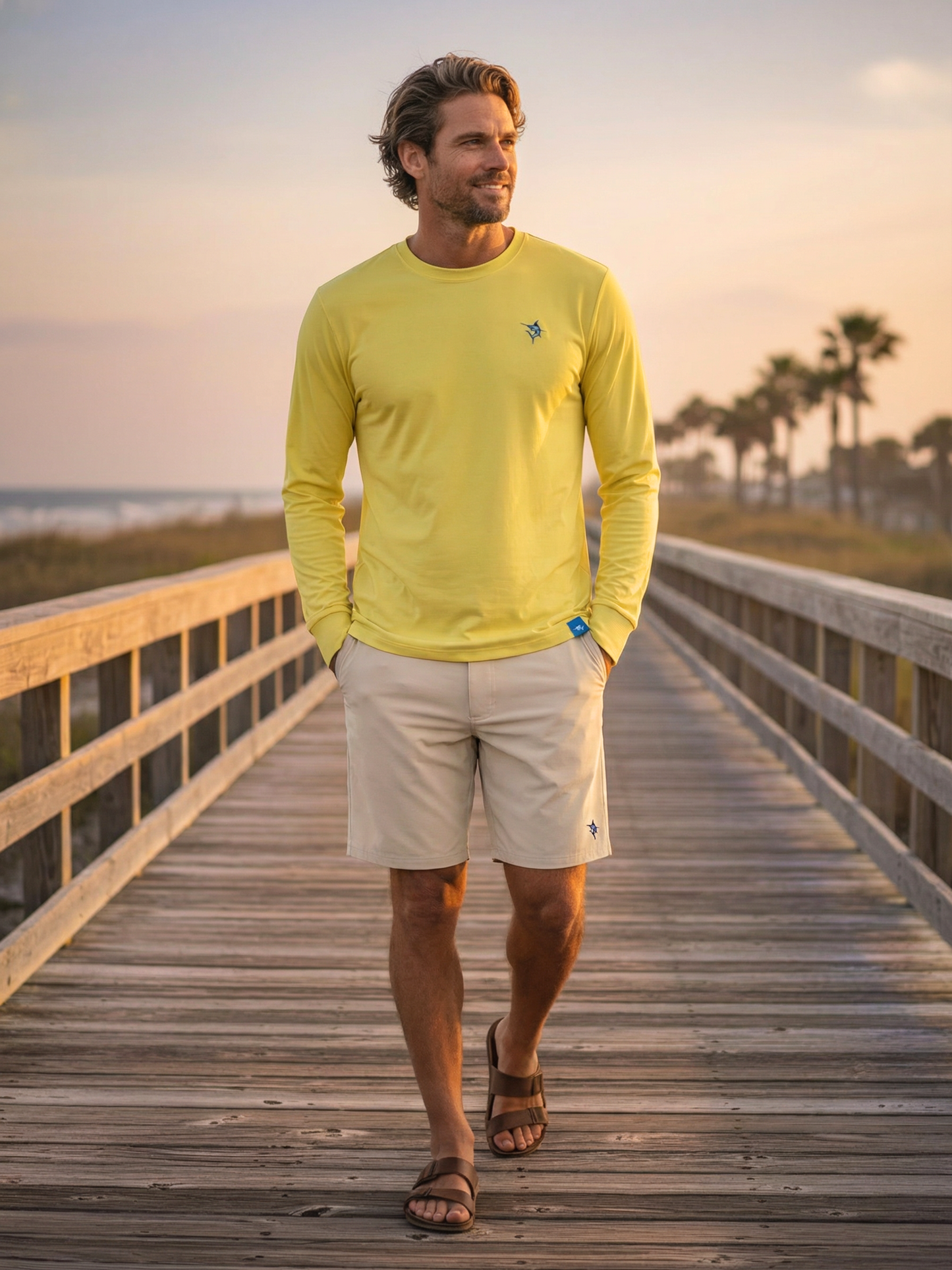 Dockside Performance Long Sleeve White Water Life